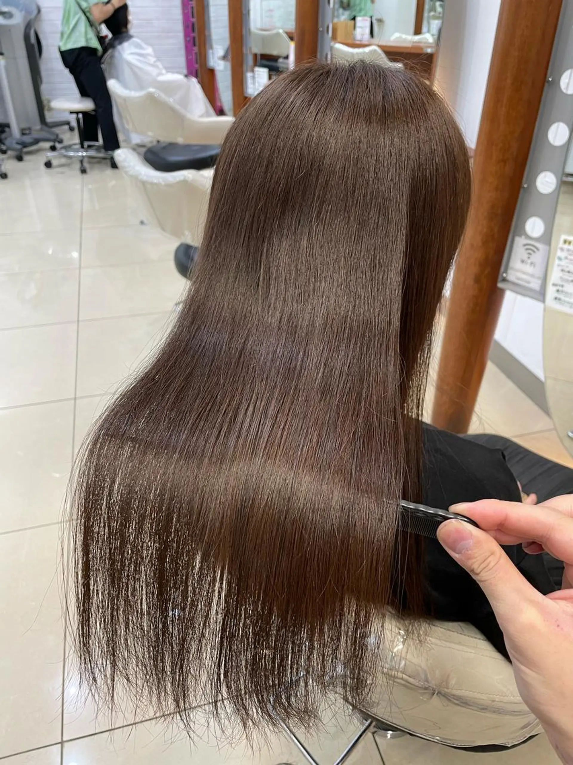 ロング パーマ 縮毛矯正 トリートメント 縮毛矯正/髪質改善 /韓国風　山川春輝のヘアスタイル