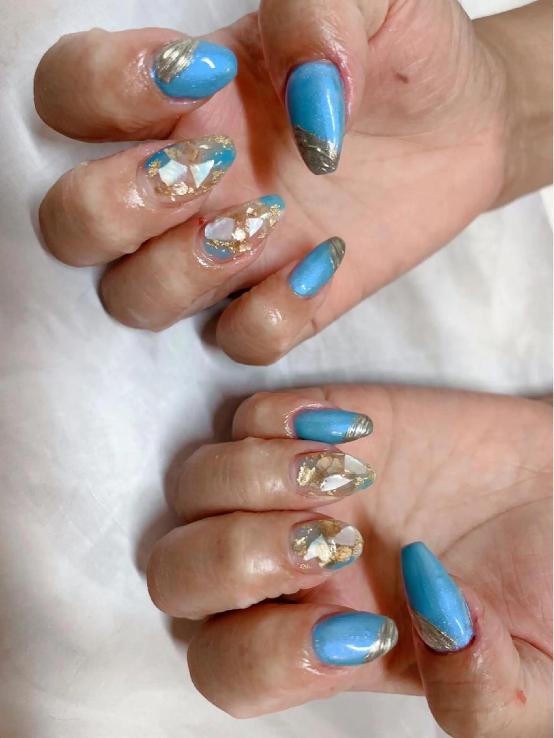 ネイル オーロラネイル 夏ネイル 【ＯＲＧＡＮ】 nailのネイルデザイン