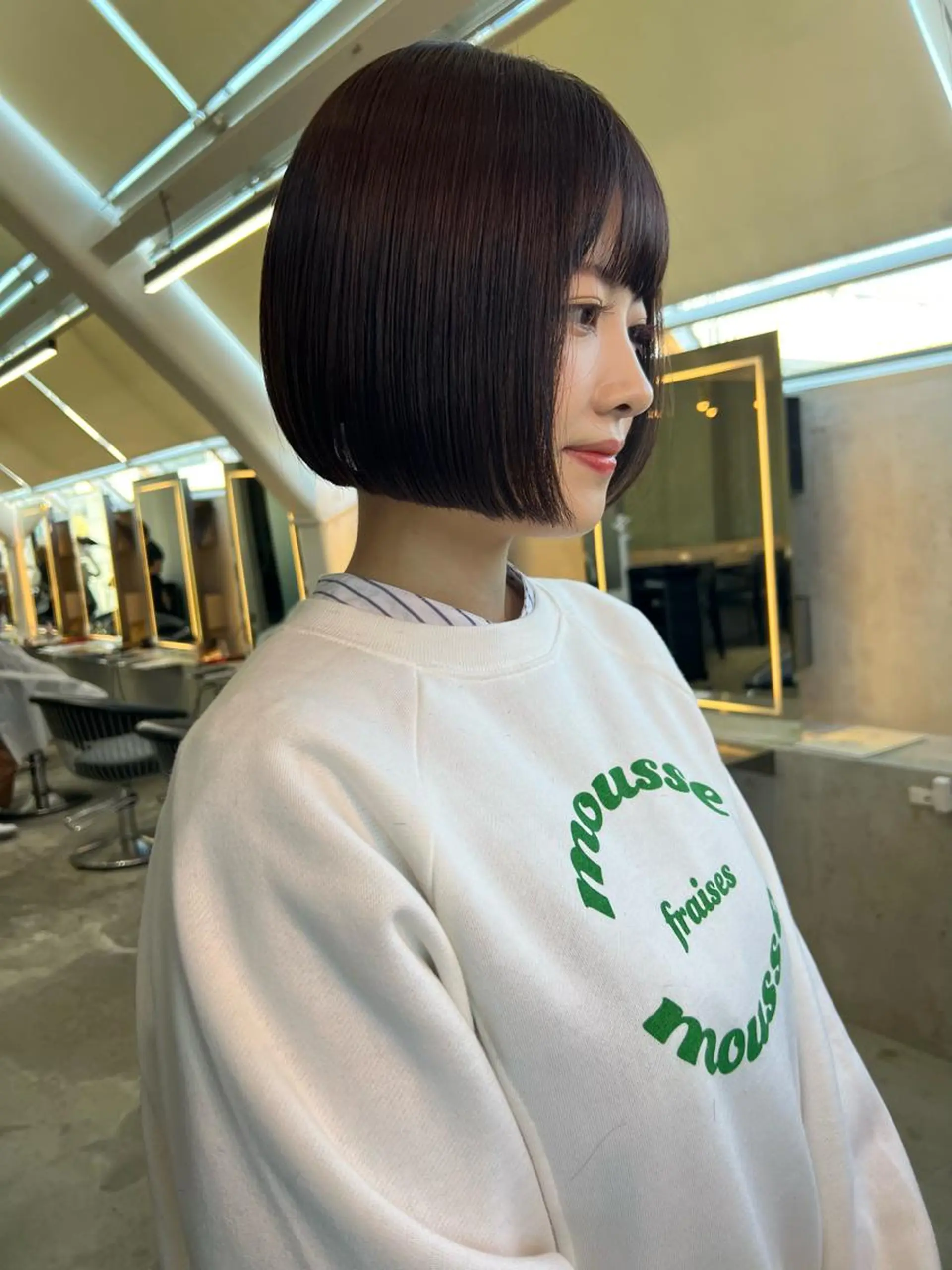 ショート カラー ボブ×縮毛矯正× 髪質改善/三ツ木一生のヘアスタイル