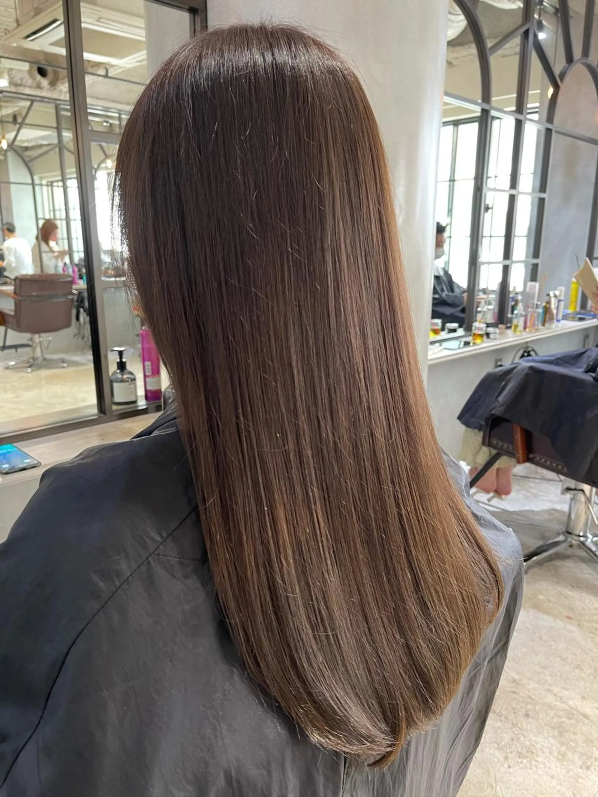 セミロング カラー サイエンスアクア/艶 髪/レイヤー/清水のヘアスタイル