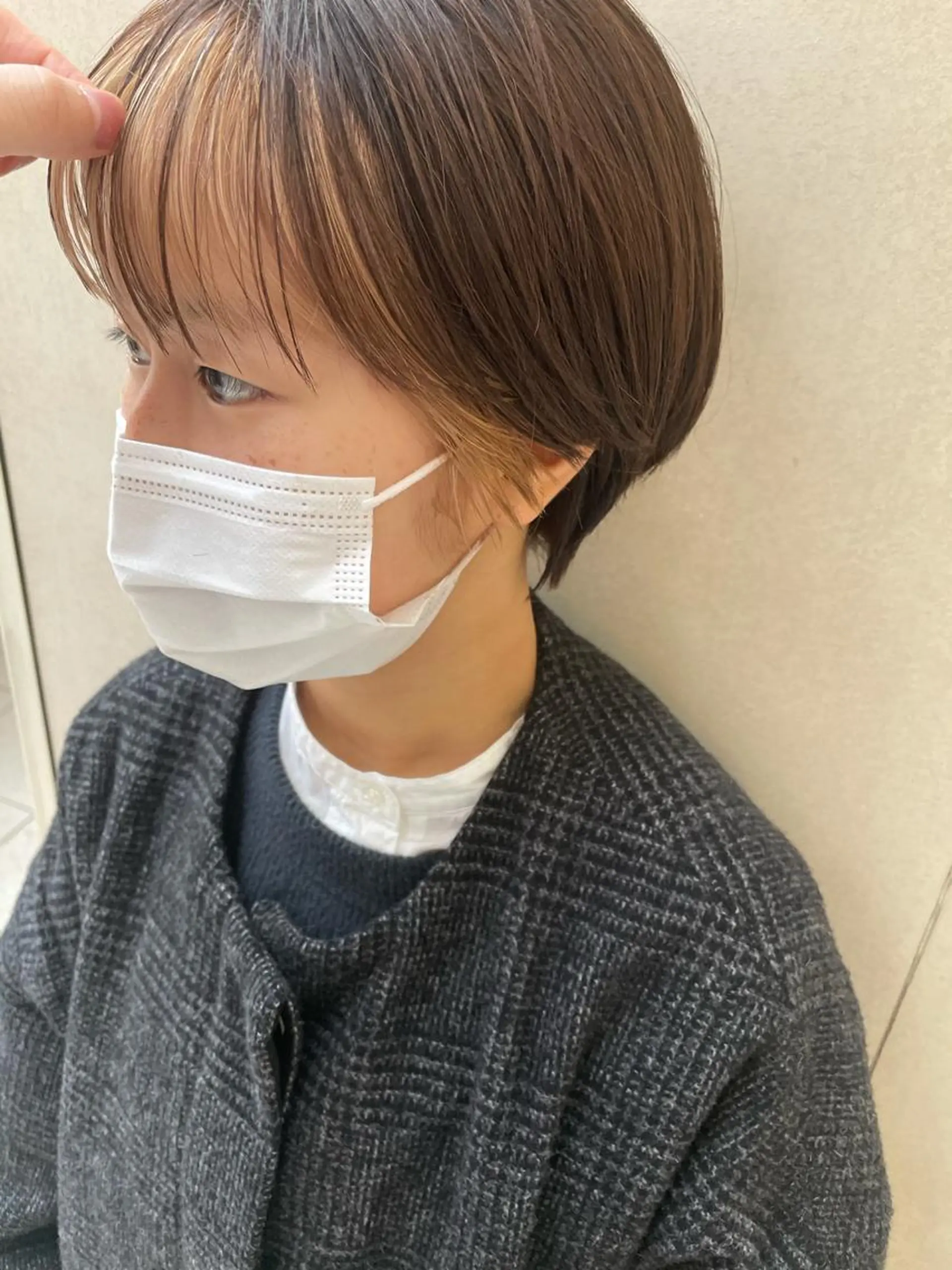 ショート カラー ブリーチ ショートヘア ケアブリーチ/ エクステ/レイヤーのヘアスタイル