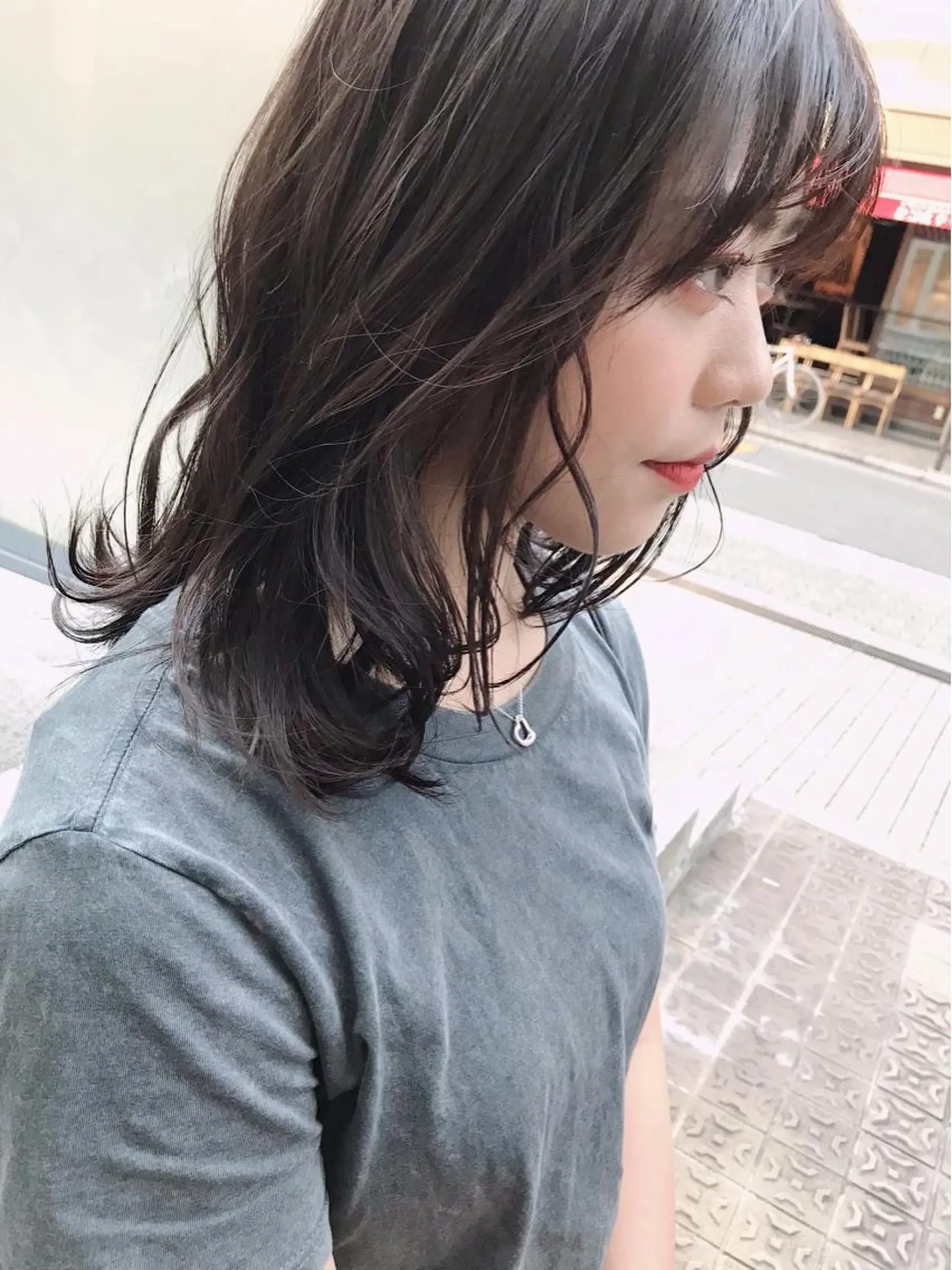 ミディアム カット ヘアカラー 韓国 / 中国ヘア 🦋Noniのヘアスタイル