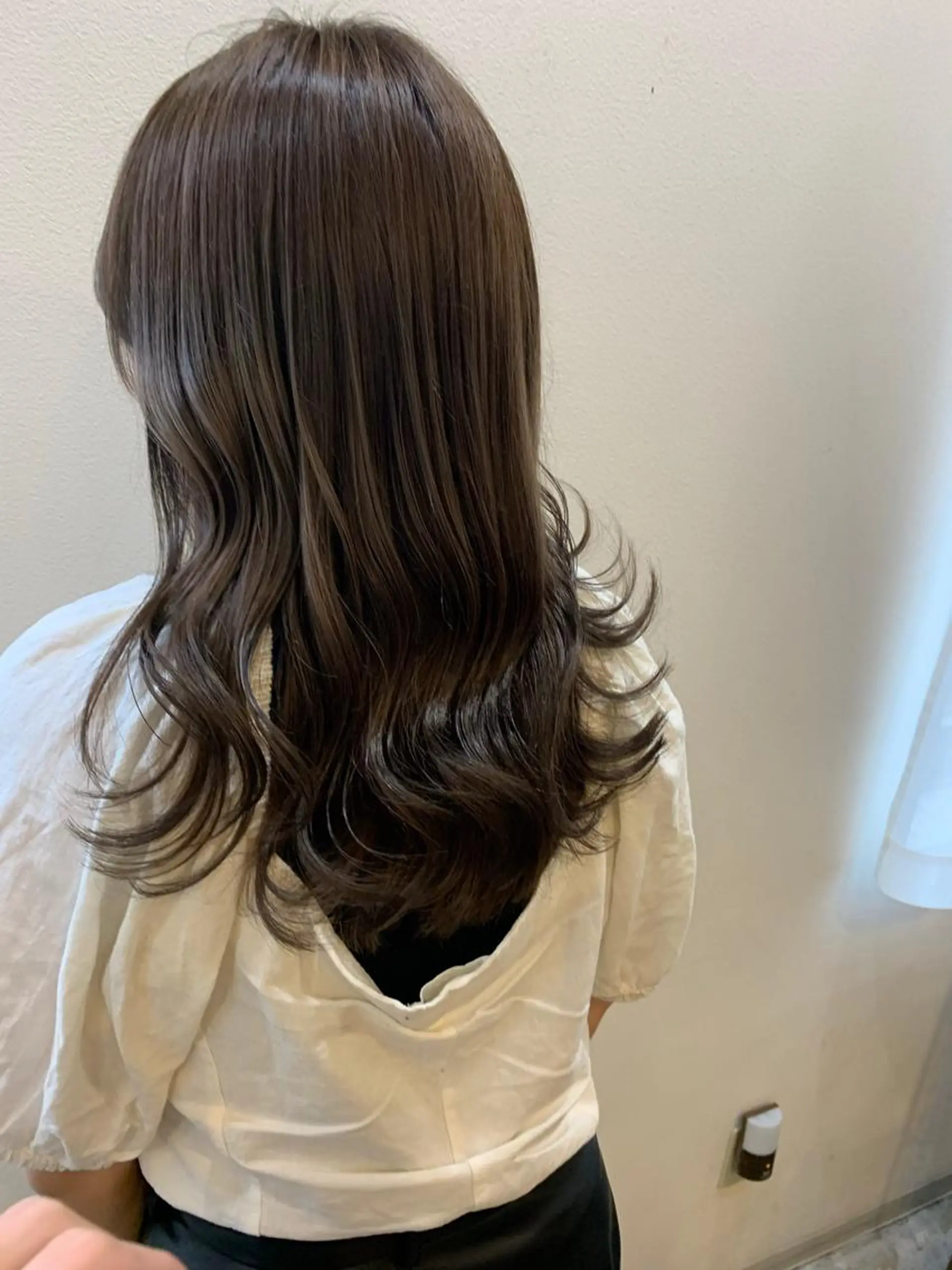 セミロング カラー 縮毛矯正×韓国ヘア ×髪質改善×レイヤーのヘアスタイル