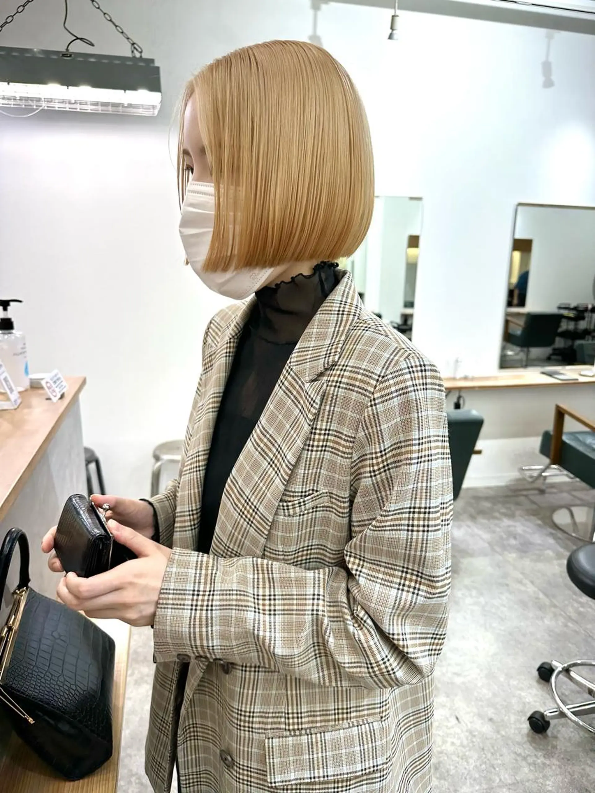 ショート カラー パーマ/透明感カラー /ボブ/吉田一生のヘアスタイル