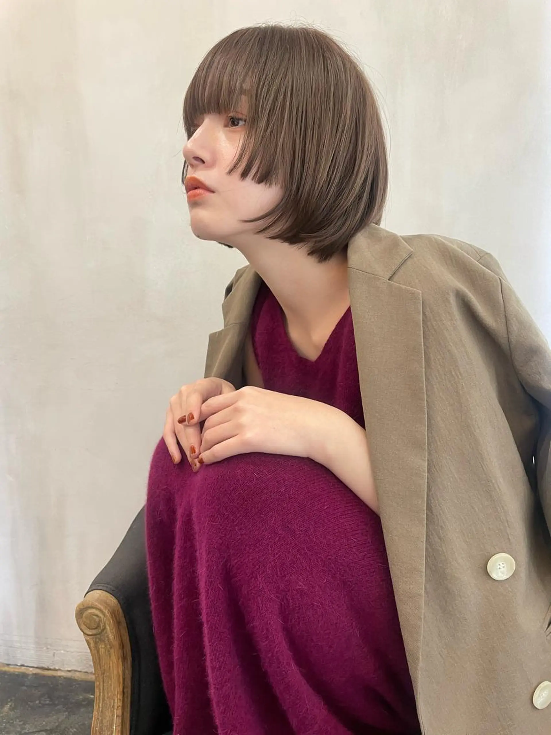 ショート カラー カット ヘアカラー トリートメント ショート/ボブ専門 宮脇美奈/南船場のヘアスタイル