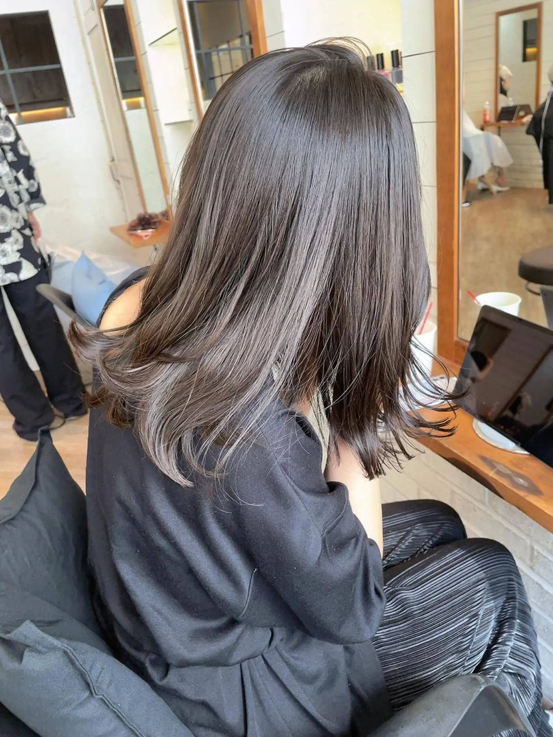 ミディアム ヘアカラー トリートメント ヘアセット Hair Salon BOTTOMS所属・✨透明感ケアカラー✨ 長野ゆきなのヘアスタイル