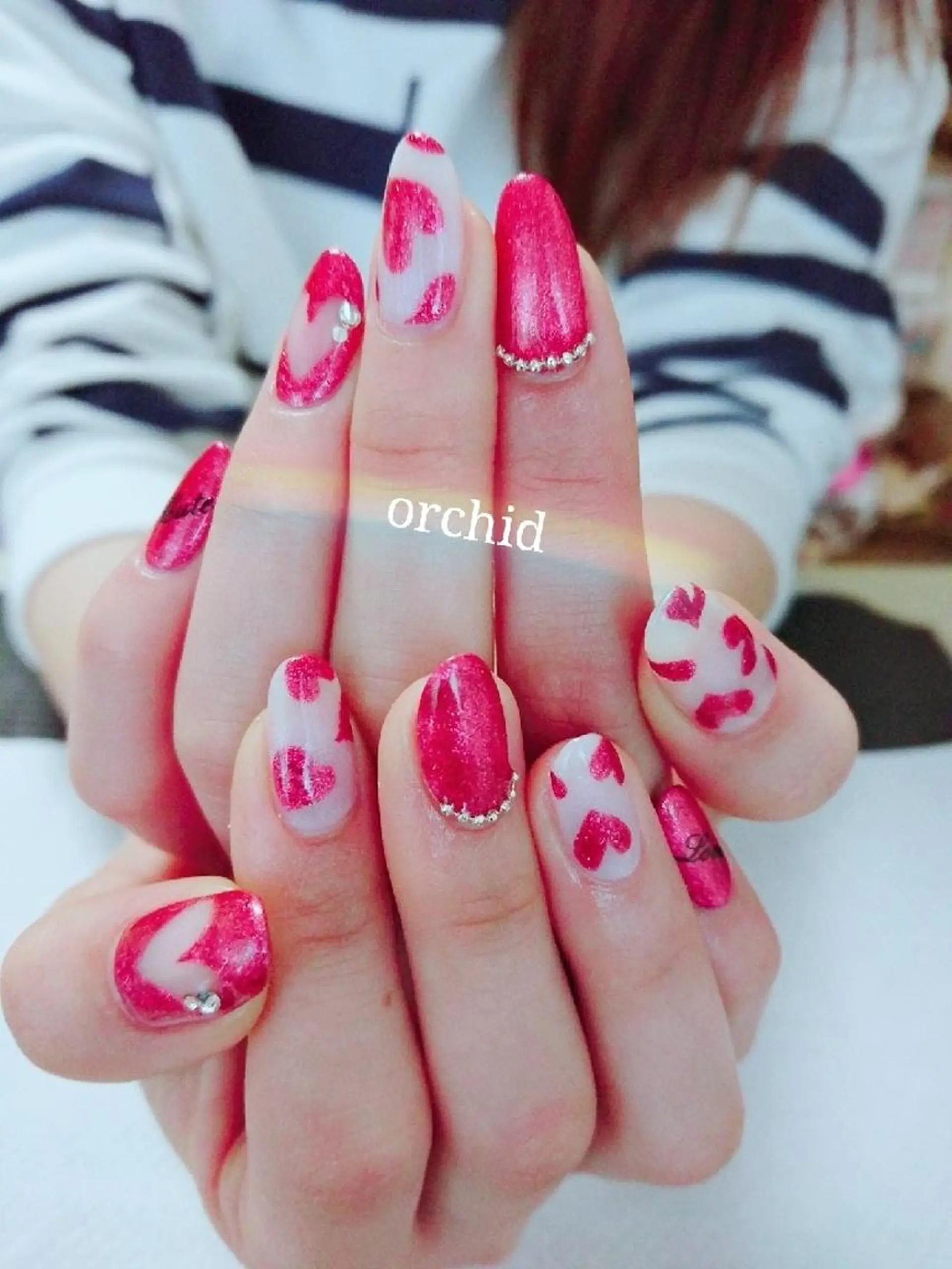 ネイル バレンタイン orchid ♡オーキッドのネイルデザイン