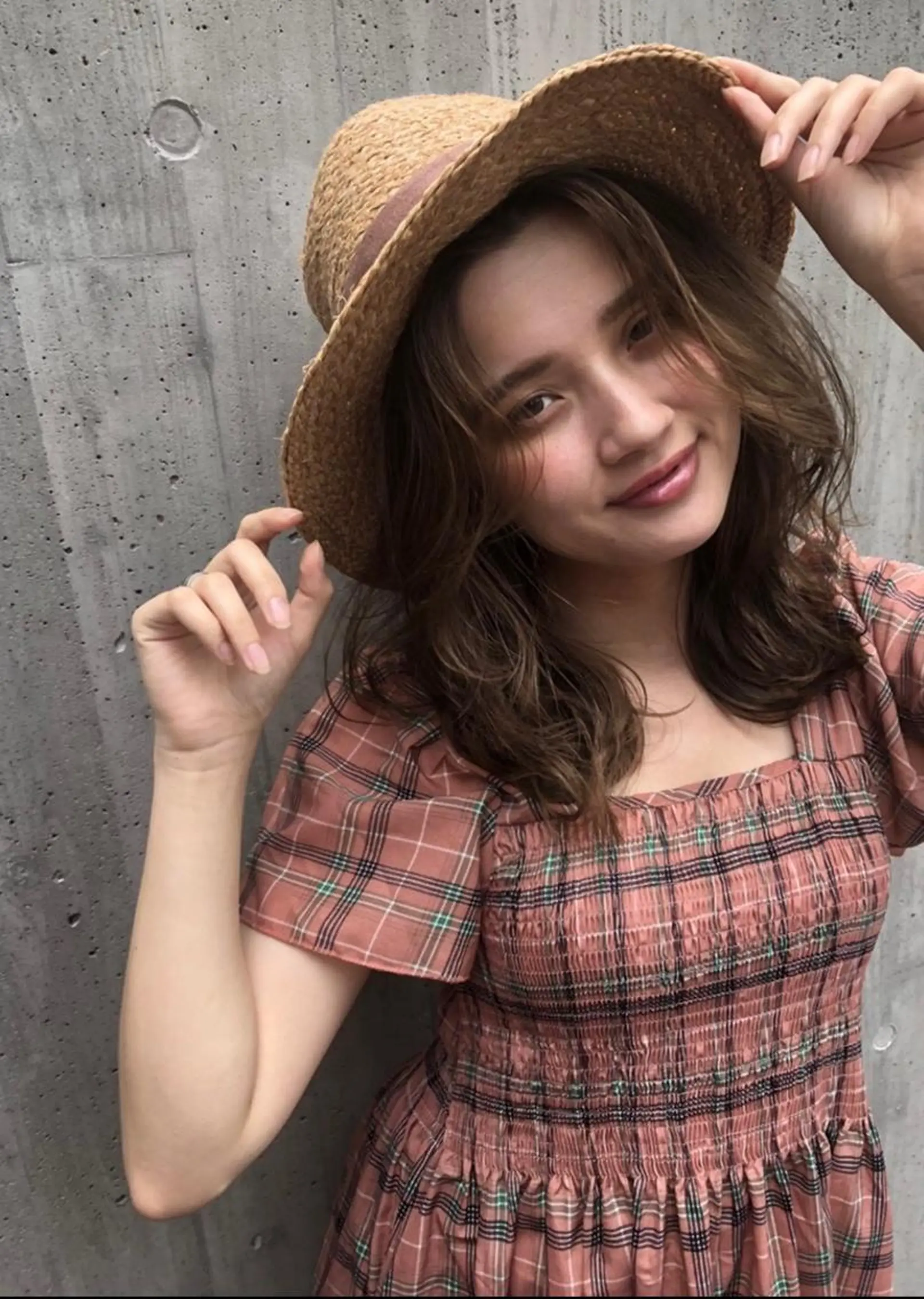 ミディアム パーマ ミディアムパーマ デジタルパーマ 透明感/オリーブ/ グレージュ/YUKAのヘアスタイル