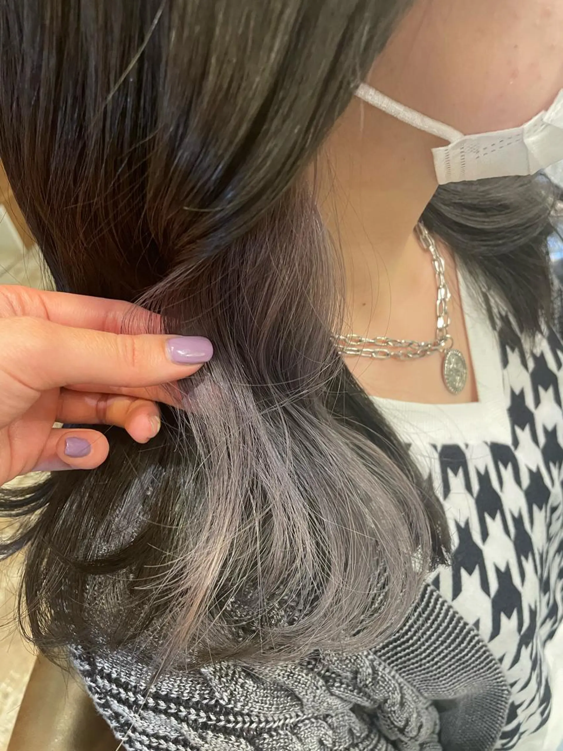 ミディアム カラー イヤリングカラー 【azure横浜】 🧸misaki🌸のヘアスタイル