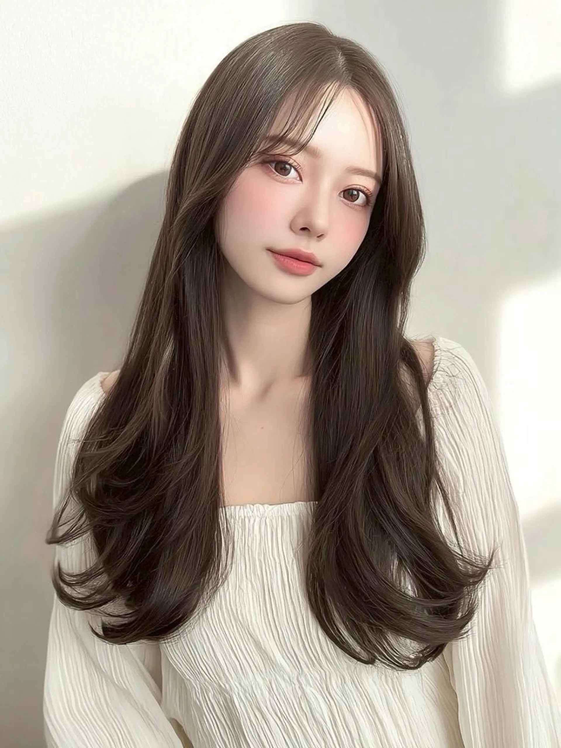 ロング ヘアアレンジ 髪質改善 韓国風ヘア レイヤーカット 似合わせカット シースルーバング カット ヘアカラー Ayumu🦊 /京都/西院のヘアスタイル