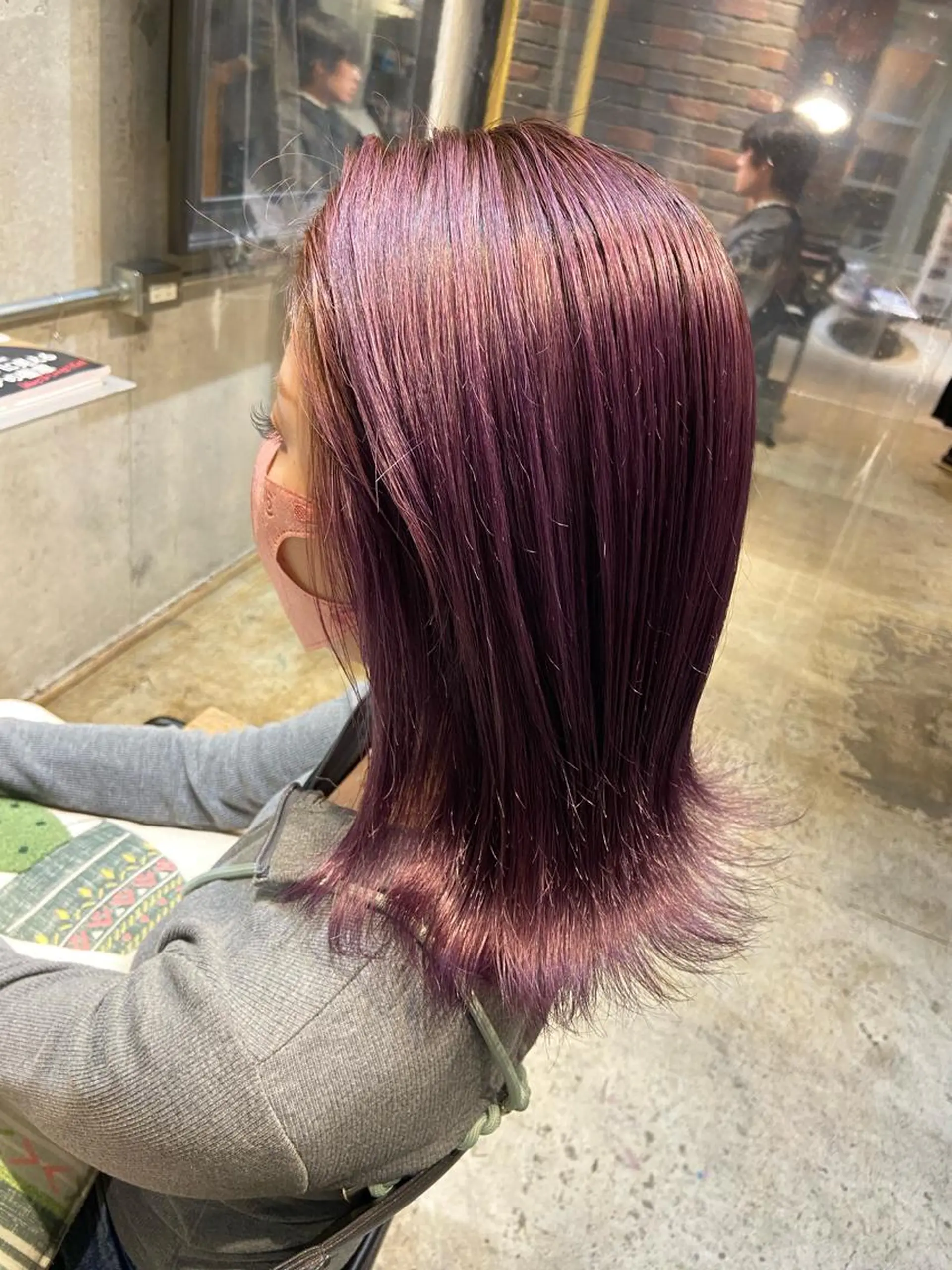 カラー ラベンダーカラー ラベンダーピンク ピンクカラー 大塚 夏生のヘアスタイル