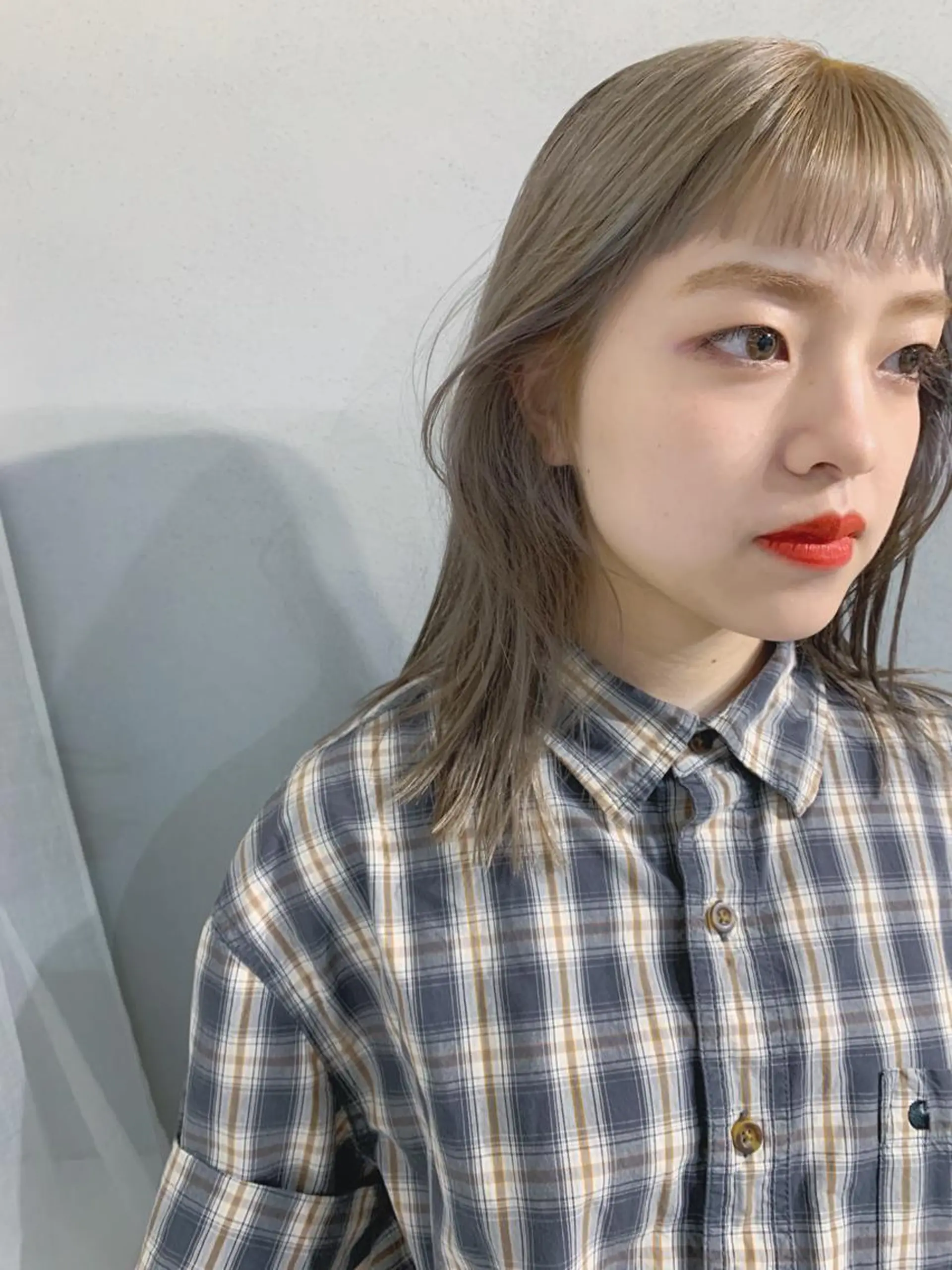 セミロング カラー ボブパーマコテ巻き風 パーマNo1深江秀平のヘアスタイル