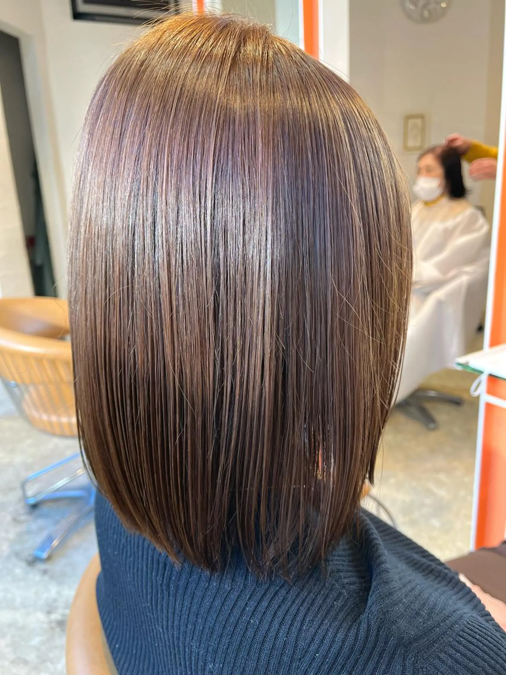 ミディアム カラー ヘアカラー トリートメント うしだ かおるのヘアスタイル