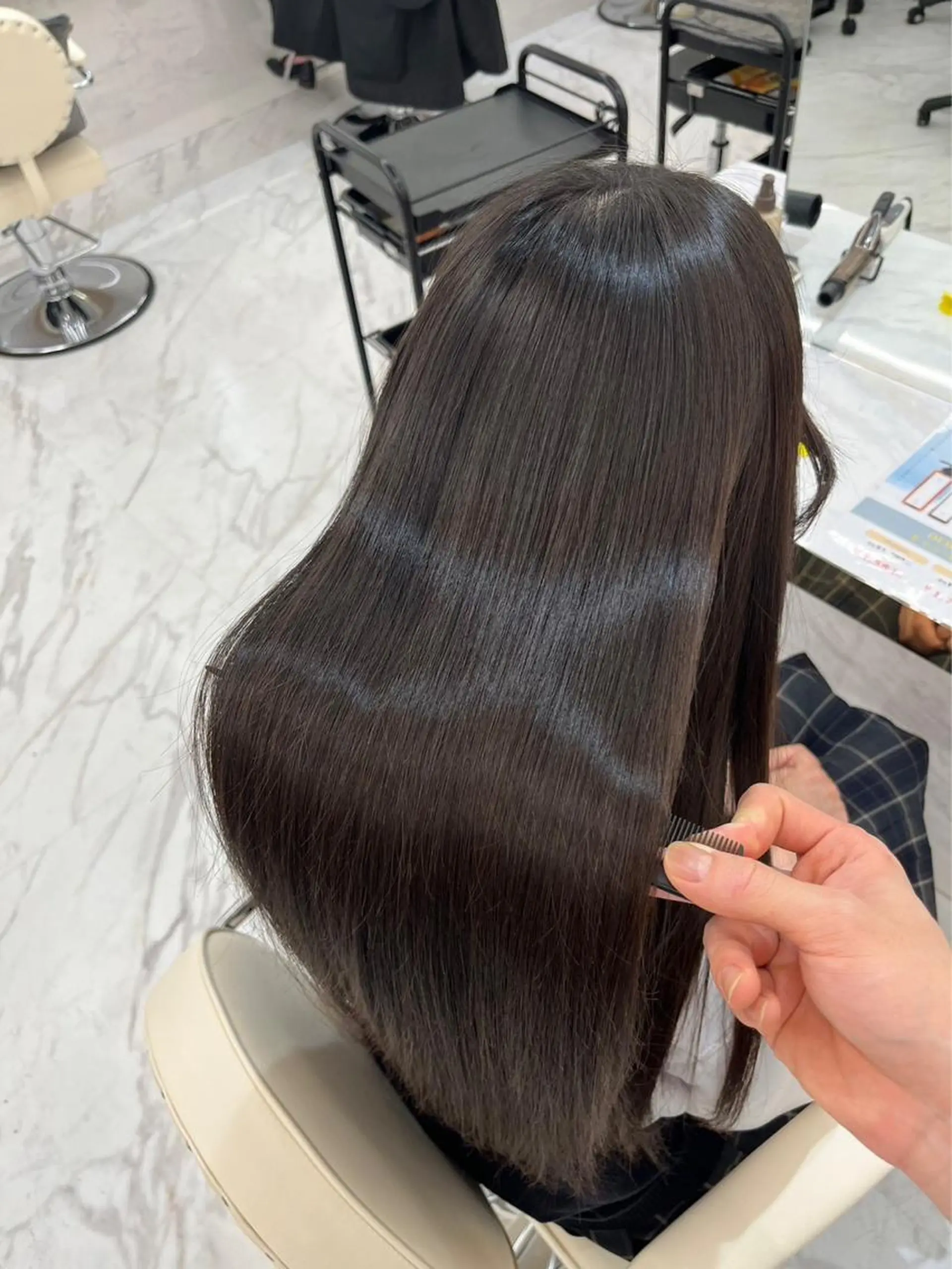 セミロング カラー ヘアアレンジ 縮毛矯正 髪質改善特化 🫧松野力也のヘアスタイル