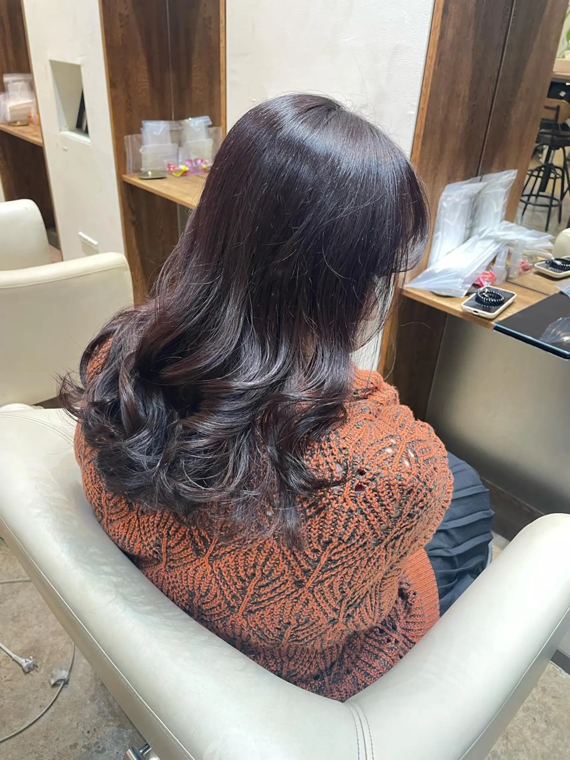 ロング カラー カット ヘアカラー トリートメント 【完全個室】髪質改善 暖色カラー/山崎唯奈のヘアスタイル