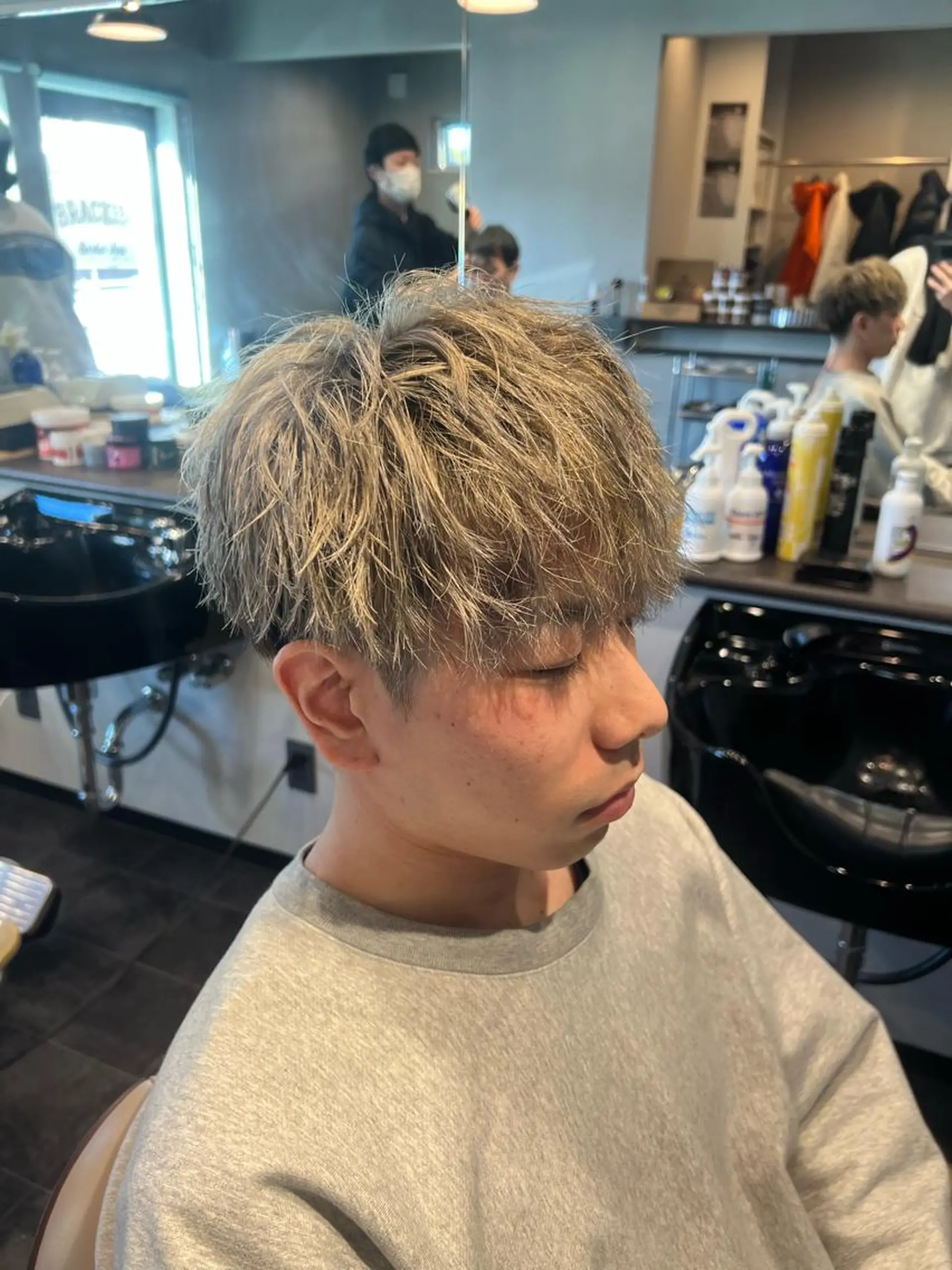 メンズ マッシュ 新宿無料メンズカット 松橋　風弥のヘアスタイル