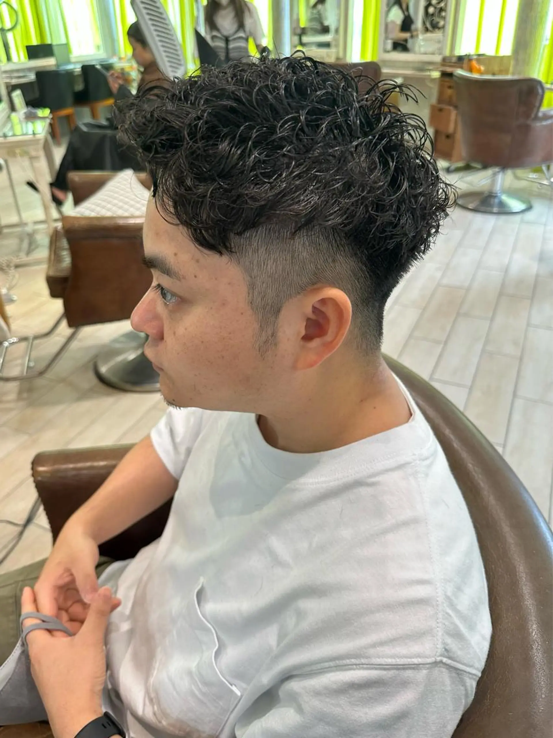 パーマ メンズ カット パーマ 増渕 駿介のヘアスタイル