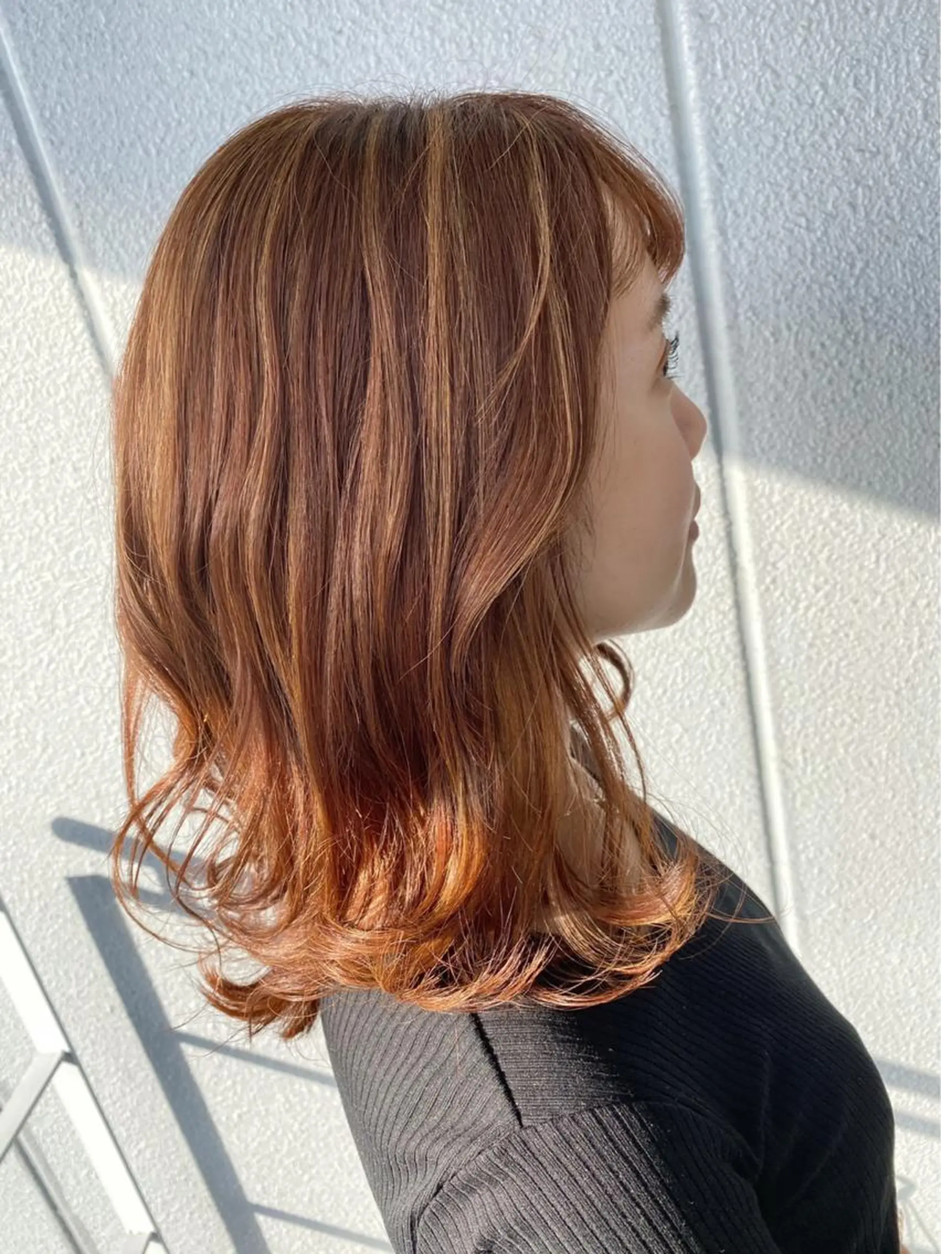 ミディアム カラー Ate by little所属・青木 梢のヘアスタイル