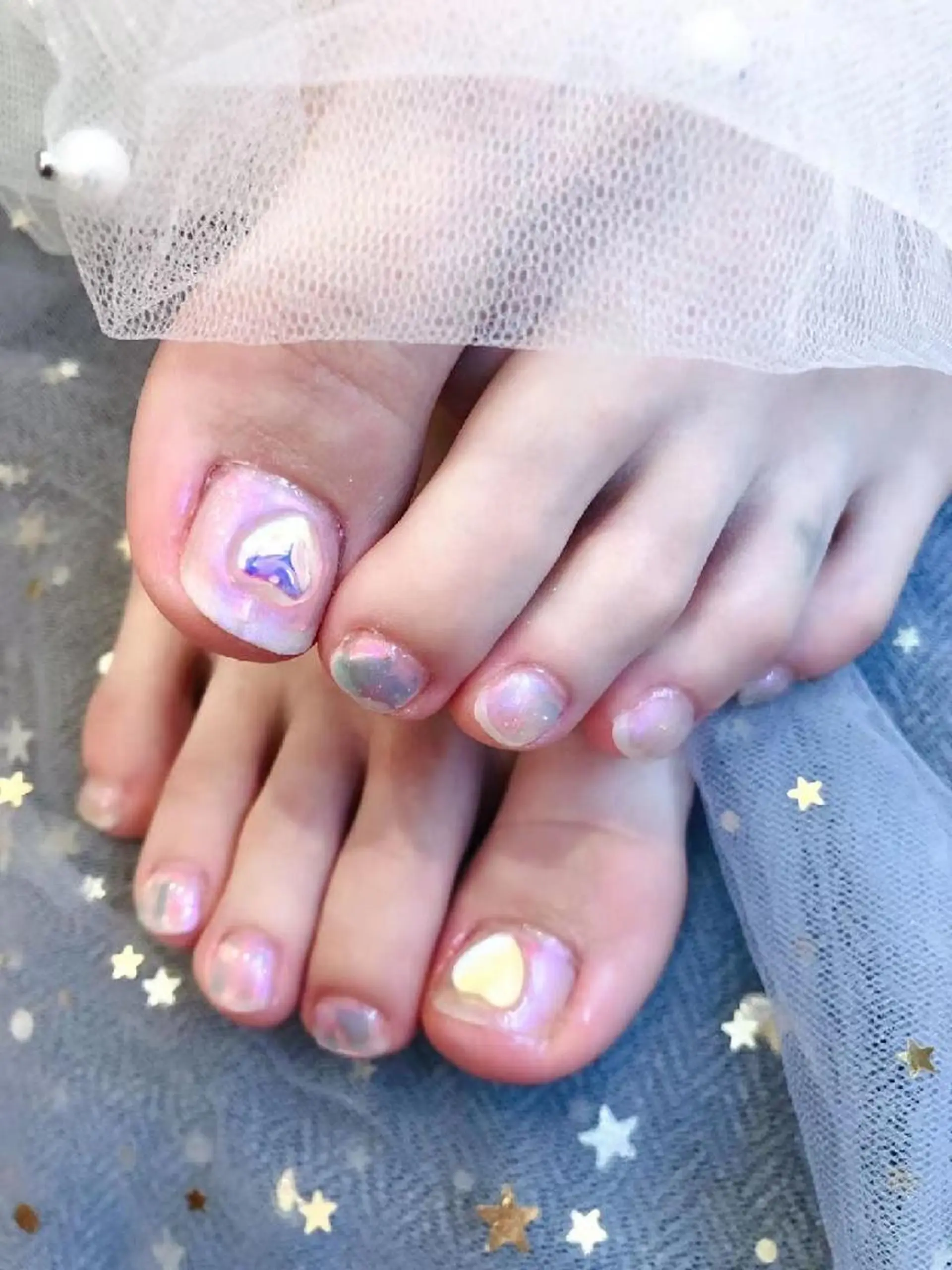 ネイル 氷ネイル・うるうるネイル フットネイル Ali 新小岩 ネイル専門のネイルデザイン