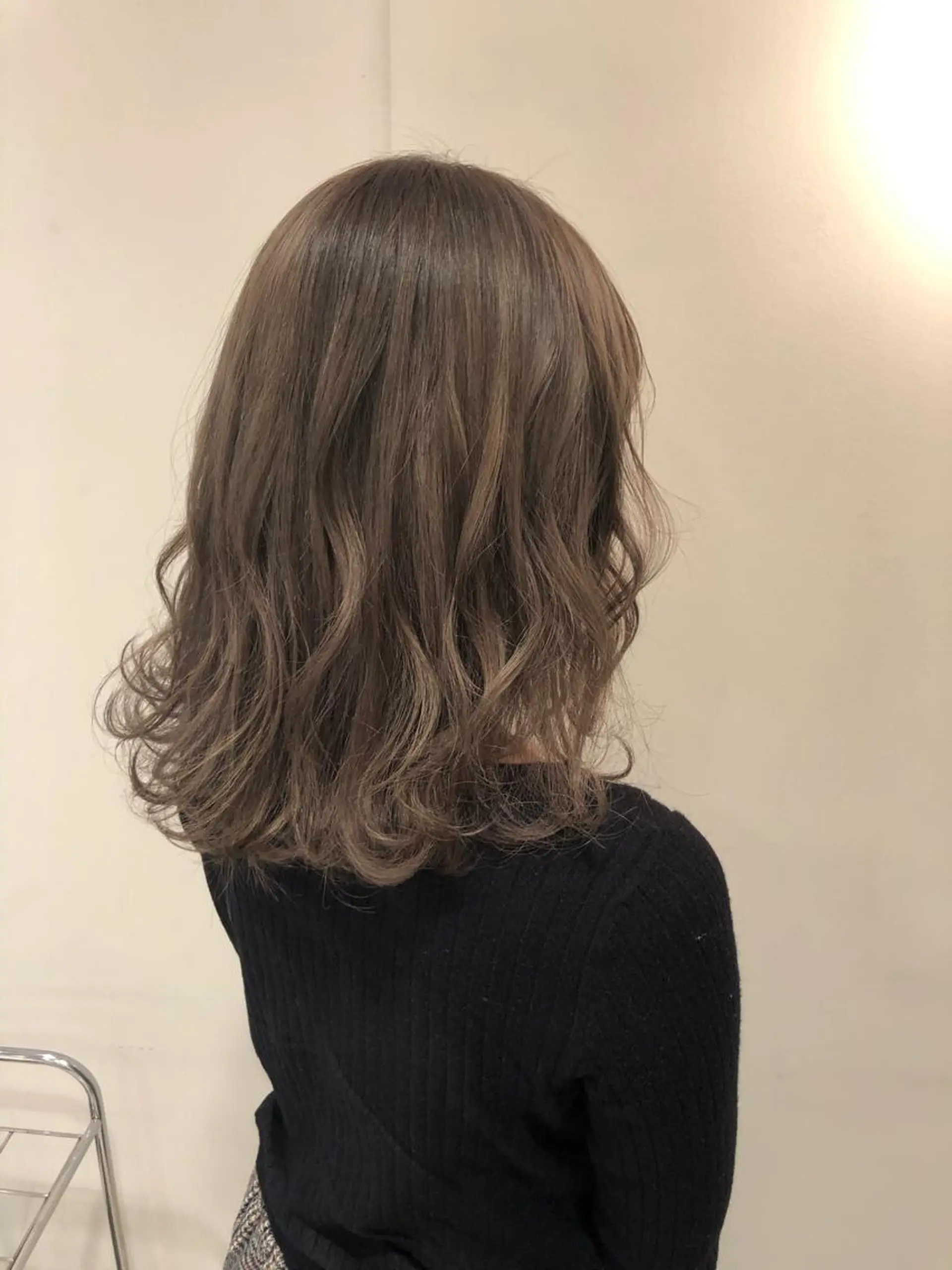 セミロング カラー ベージュカラー ブリーチ ミルクティーベージュ 韓国風ヘア♡ runaのヘアスタイル