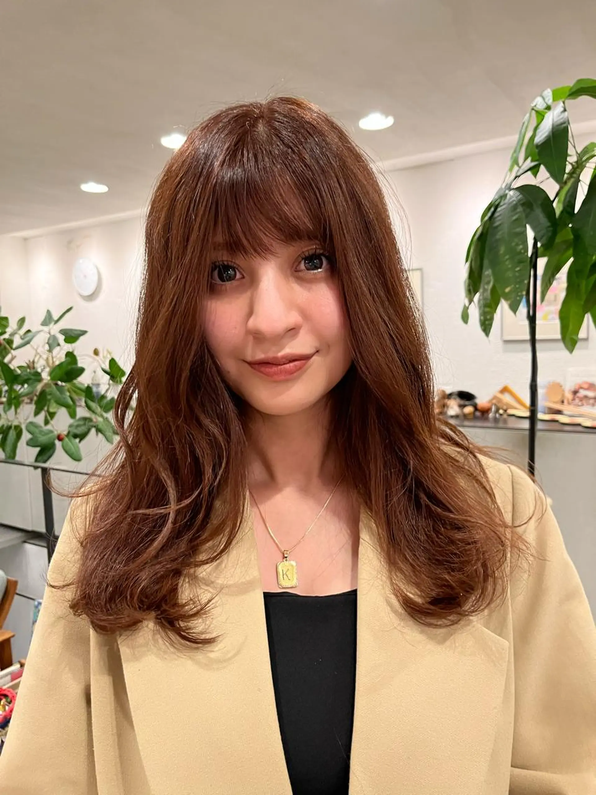 ロング カラー ベージュ/グレージュ 恵比寿/丸山陽平のヘアスタイル