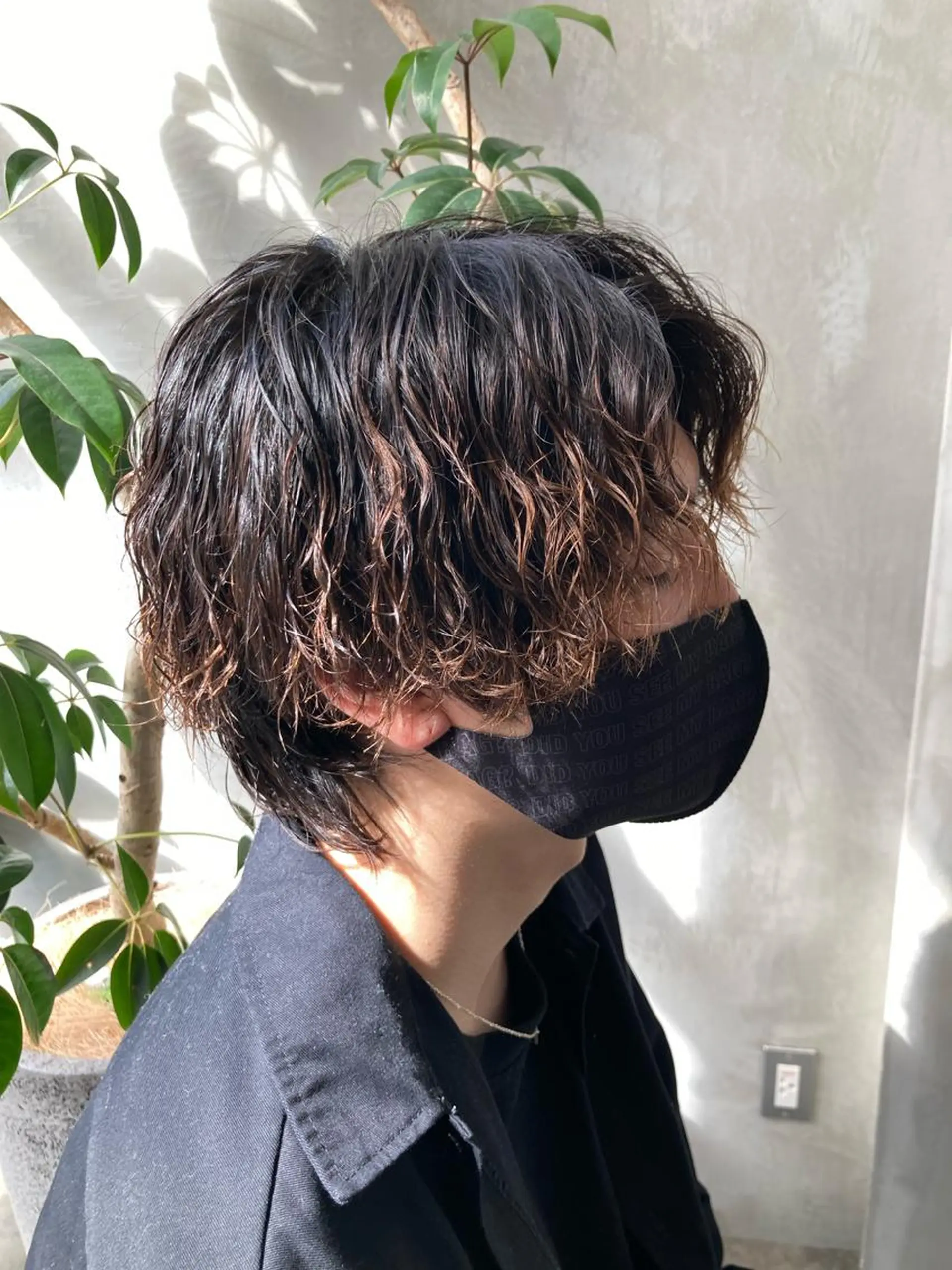 ショート カラー パーマ メンズ 波巻きスパイラルパー マ/シャドウパーマ駿のヘアスタイル