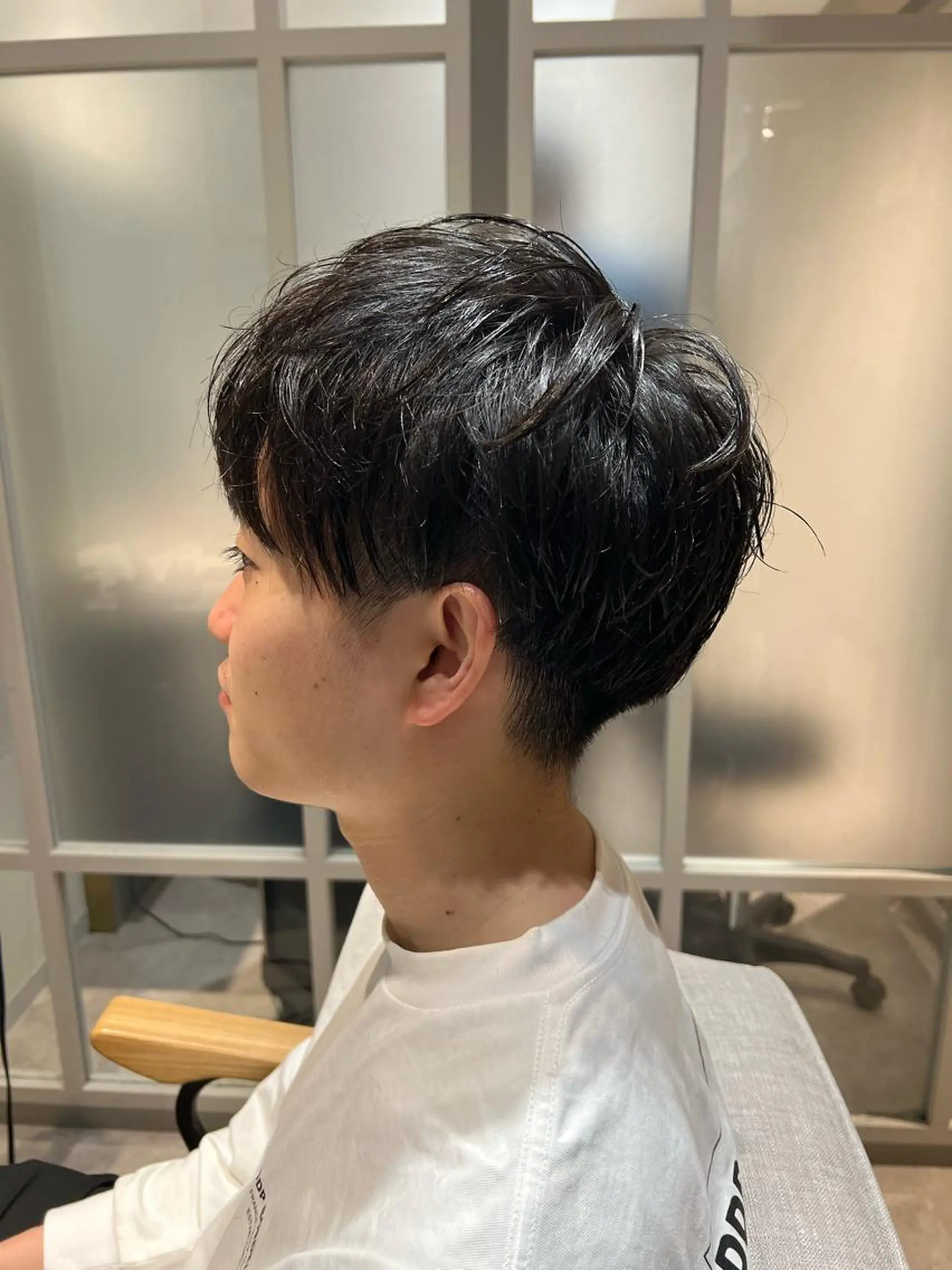 メンズ センターパート マッシュ メンズパーマ メンズショート カット ⭕️メンズパーマ⭕️ 山口　裕太郎のヘアスタイル