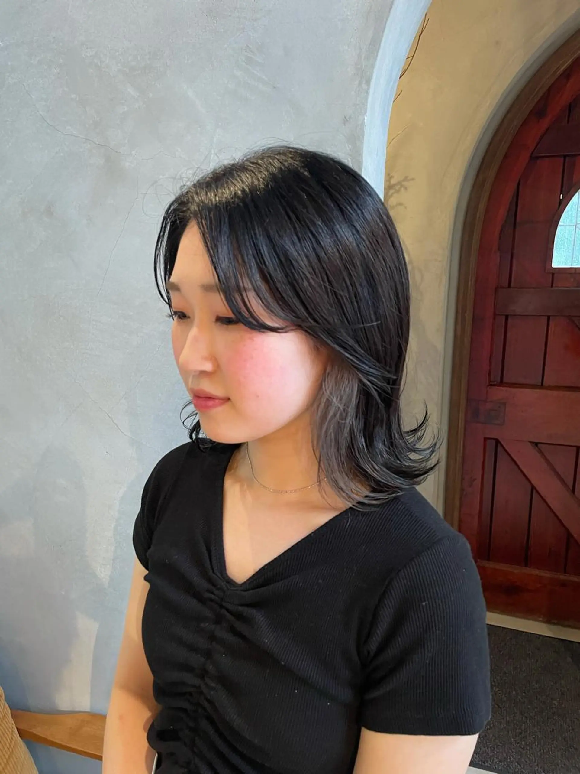 ミディアム カラー Musee plume所属・荻野七菜子 ボブのヘアスタイル