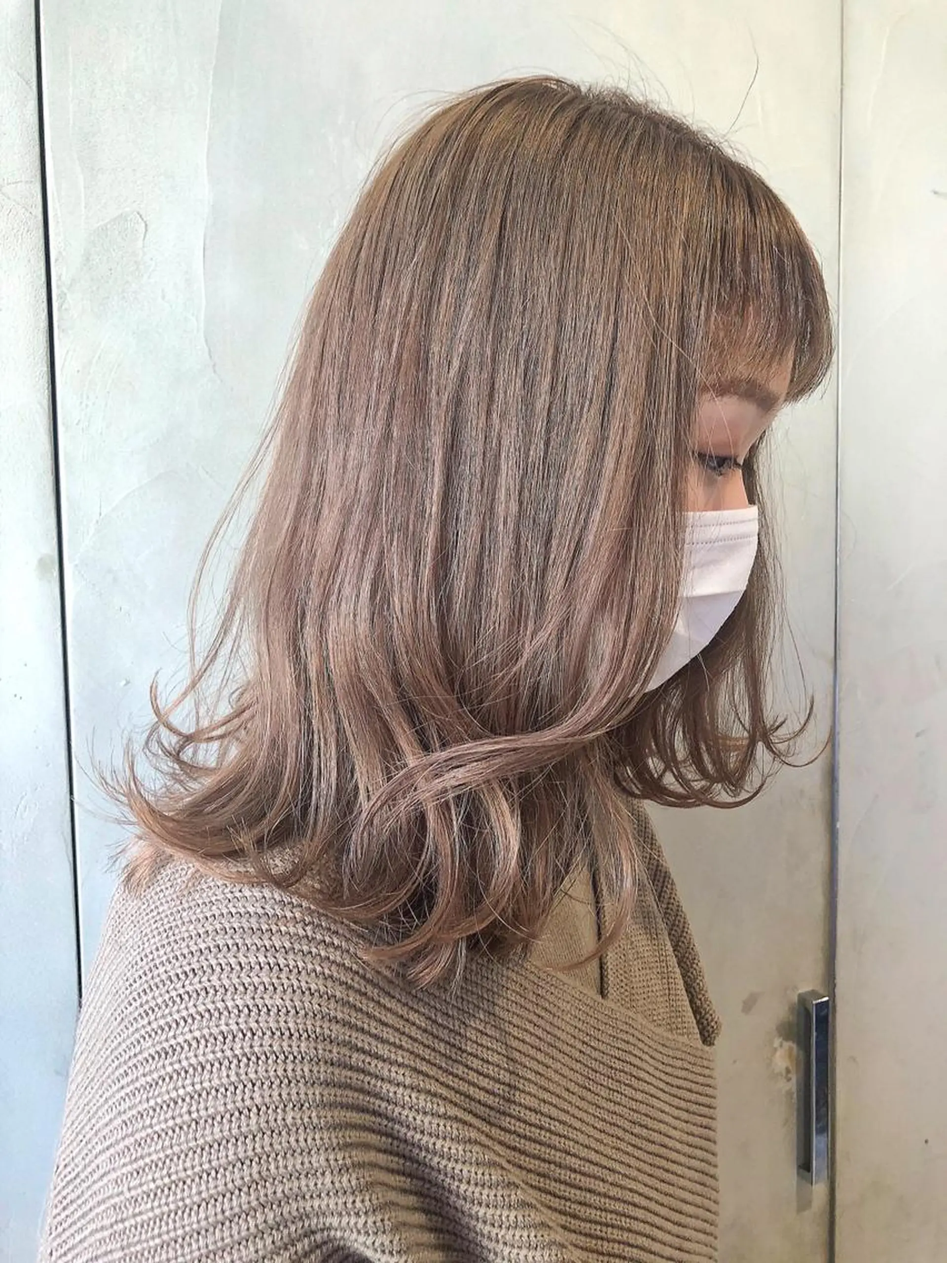 ミディアム カラー 圧倒的透明感カラー nana🦕のヘアスタイル