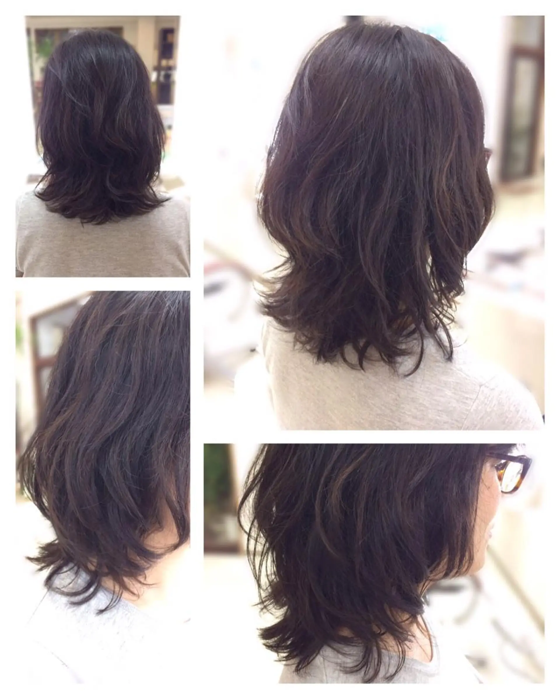 ミディアム ミディアムパーマ レイヤーカット いけだ ゆうのヘアスタイル