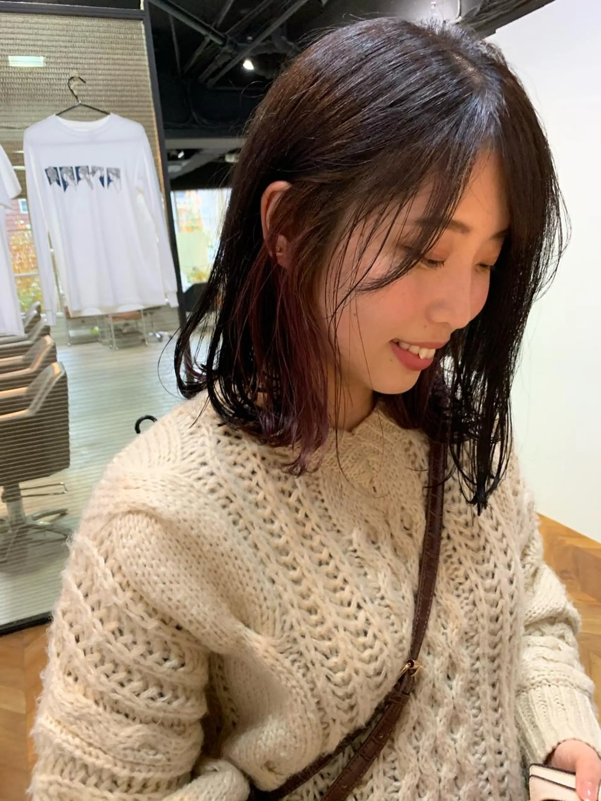 ミディアム カラー ヘアカラー トリートメント 🍃柔らかヘアー田中 瑞希🍃のヘアスタイル