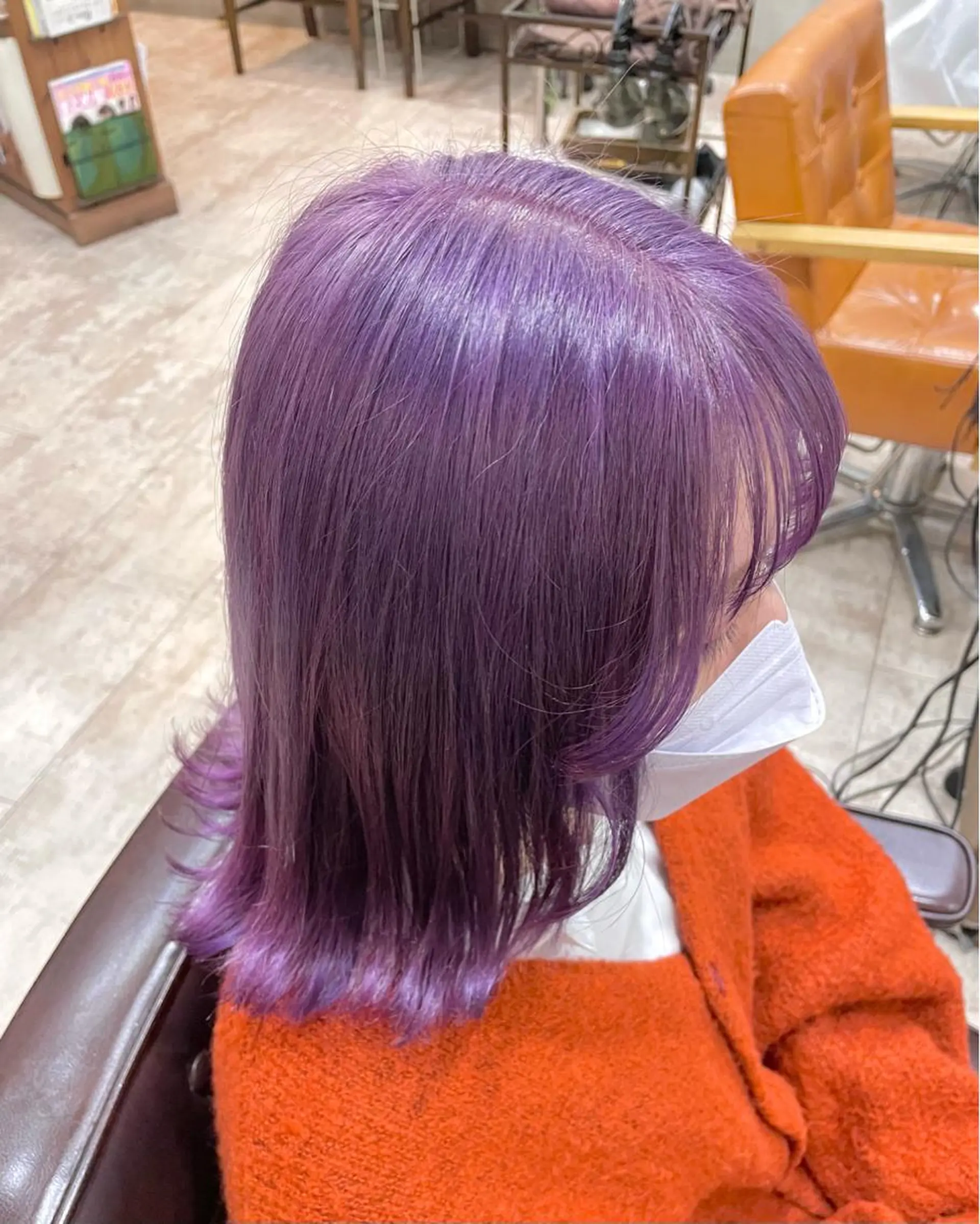 ミディアム カラー ヘアアレンジ ヘアカラー 【ピンク/韓国ヘア/ ヘアセット】亜海のヘアスタイル