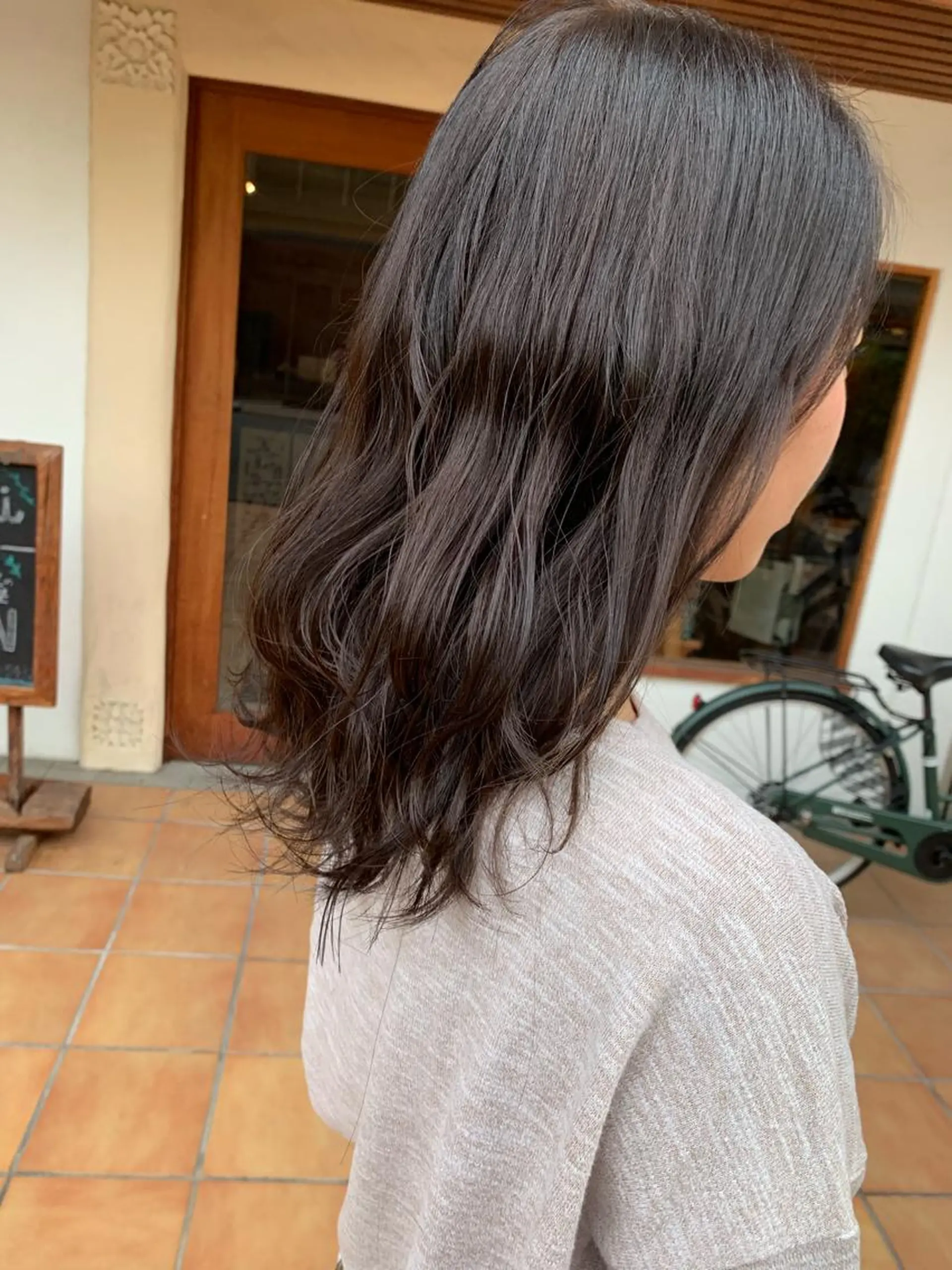 ロング カラー パーマ ヘアアレンジ メンズ キッズ マツエク・マツパ アッシュ ナチュラル Luela堅田所属・田中 裕士のヘアスタイル