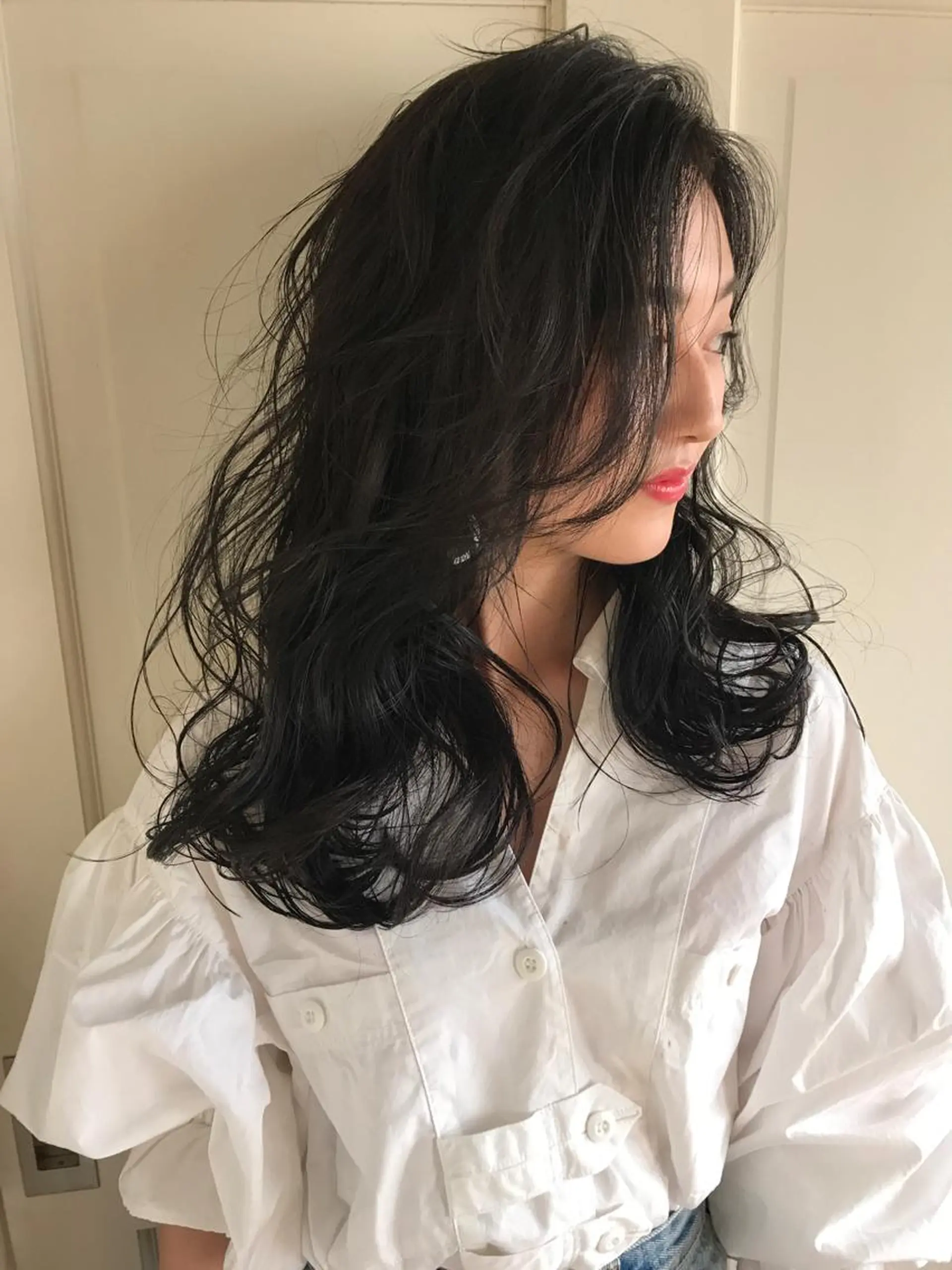 ロング カラー アッシュ ロング 🇨🇳ワンホンヘア 下田鉄也のヘアスタイル