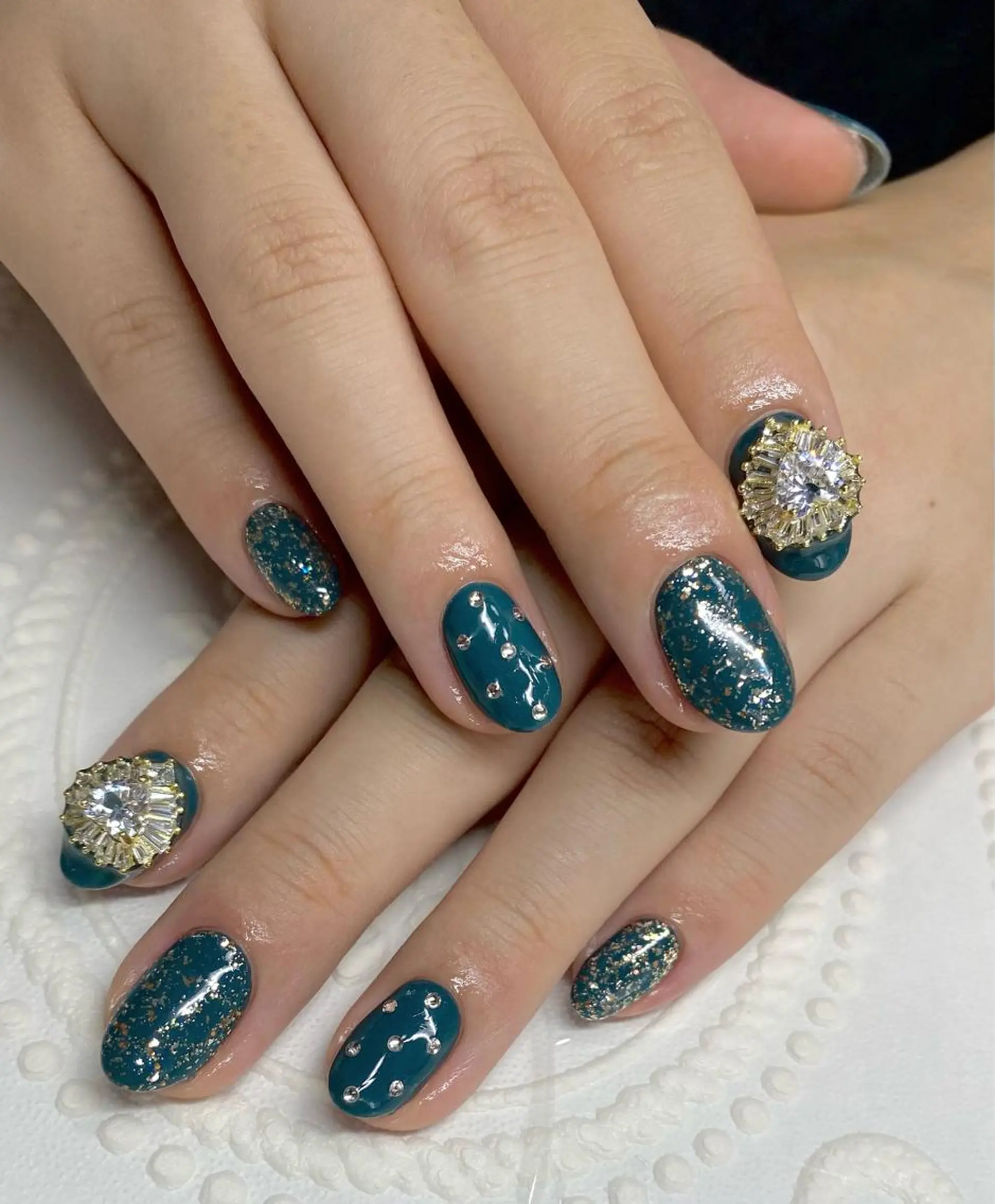 ショート ネイル ラメ(グリッター) ハンドネイル lune nail_2017のその他イメージ