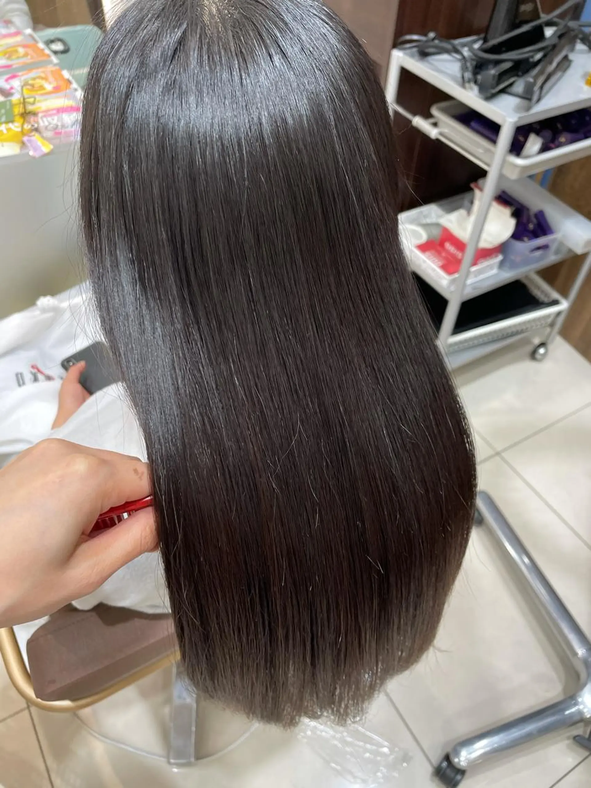 ロング パーマ 髪質改善 ストレートパーマ 美髪×縮毛矯正 水上真由美😘のヘアスタイル