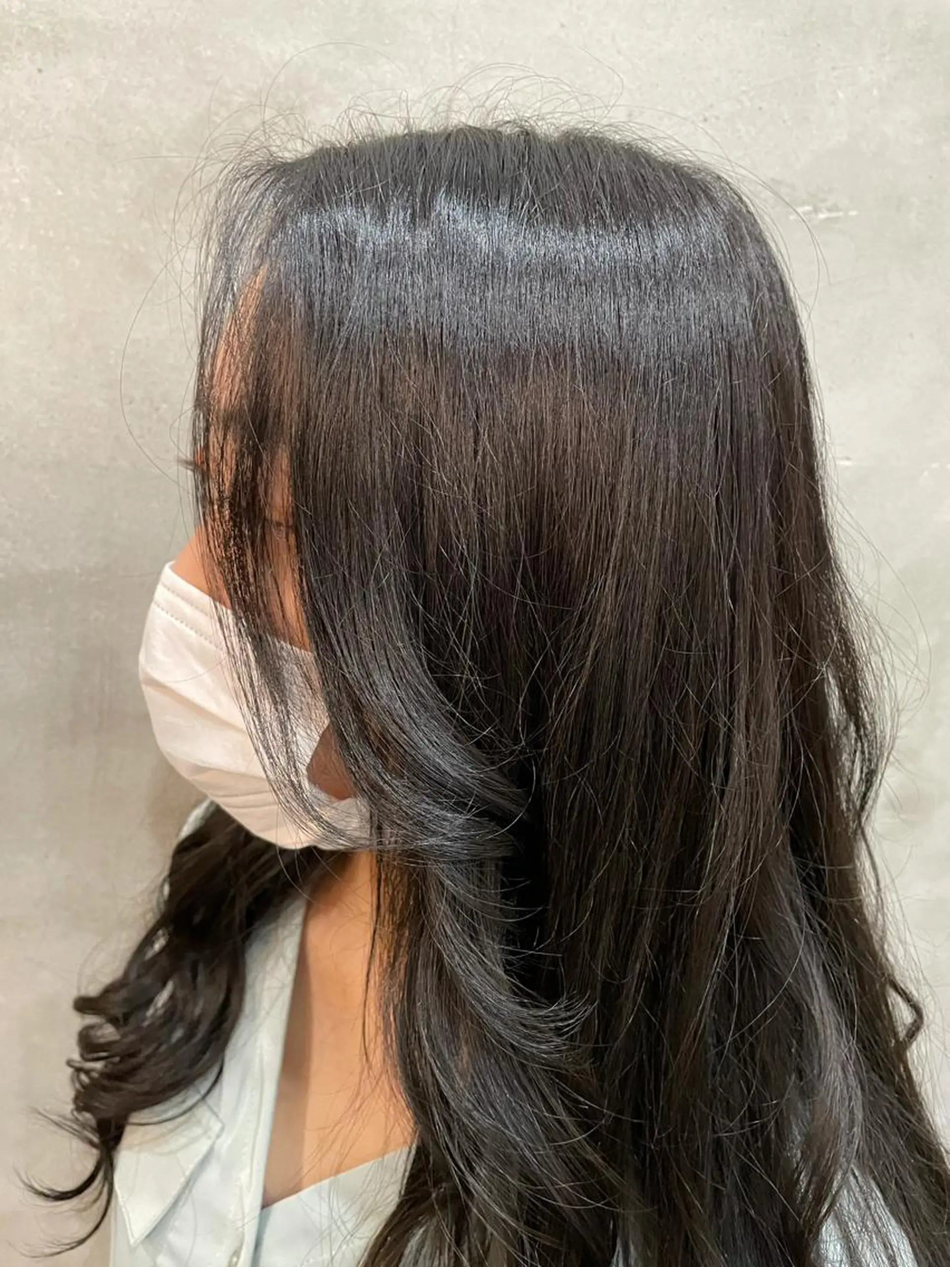 ロング カラー グレージュ 【ピンク/韓国ヘア/ ヘアセット】亜海のヘアスタイル