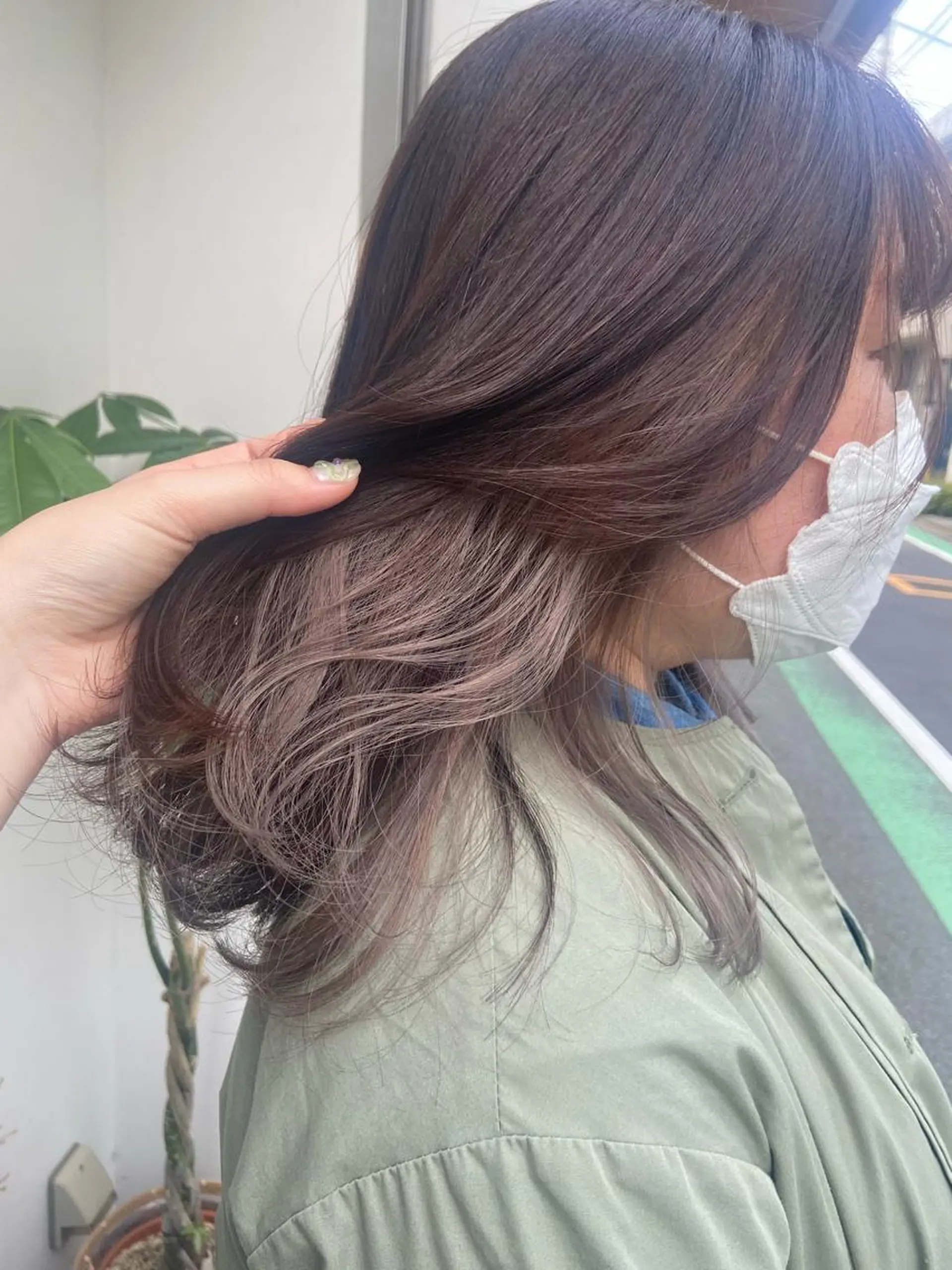 セミロング カラー ヘアカラー なかむら ゆきのヘアスタイル