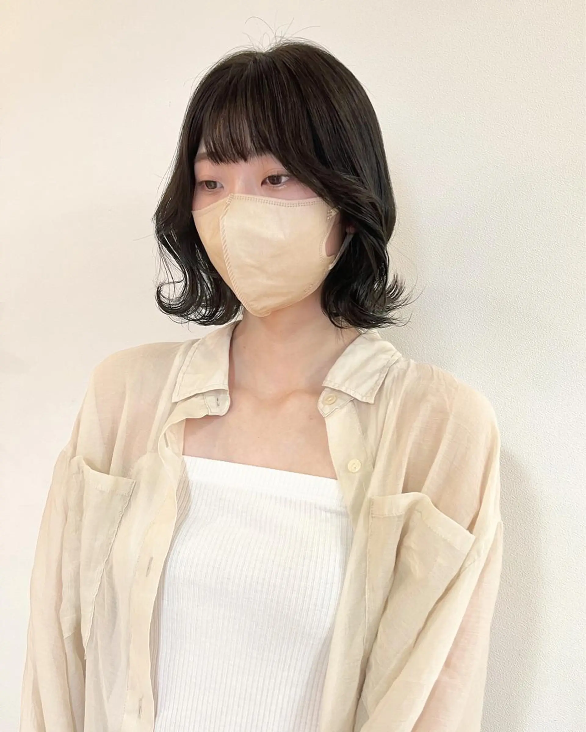 セミロング カラー ヘアアレンジ ブリーチなし/ レイヤー🌿runaのヘアスタイル