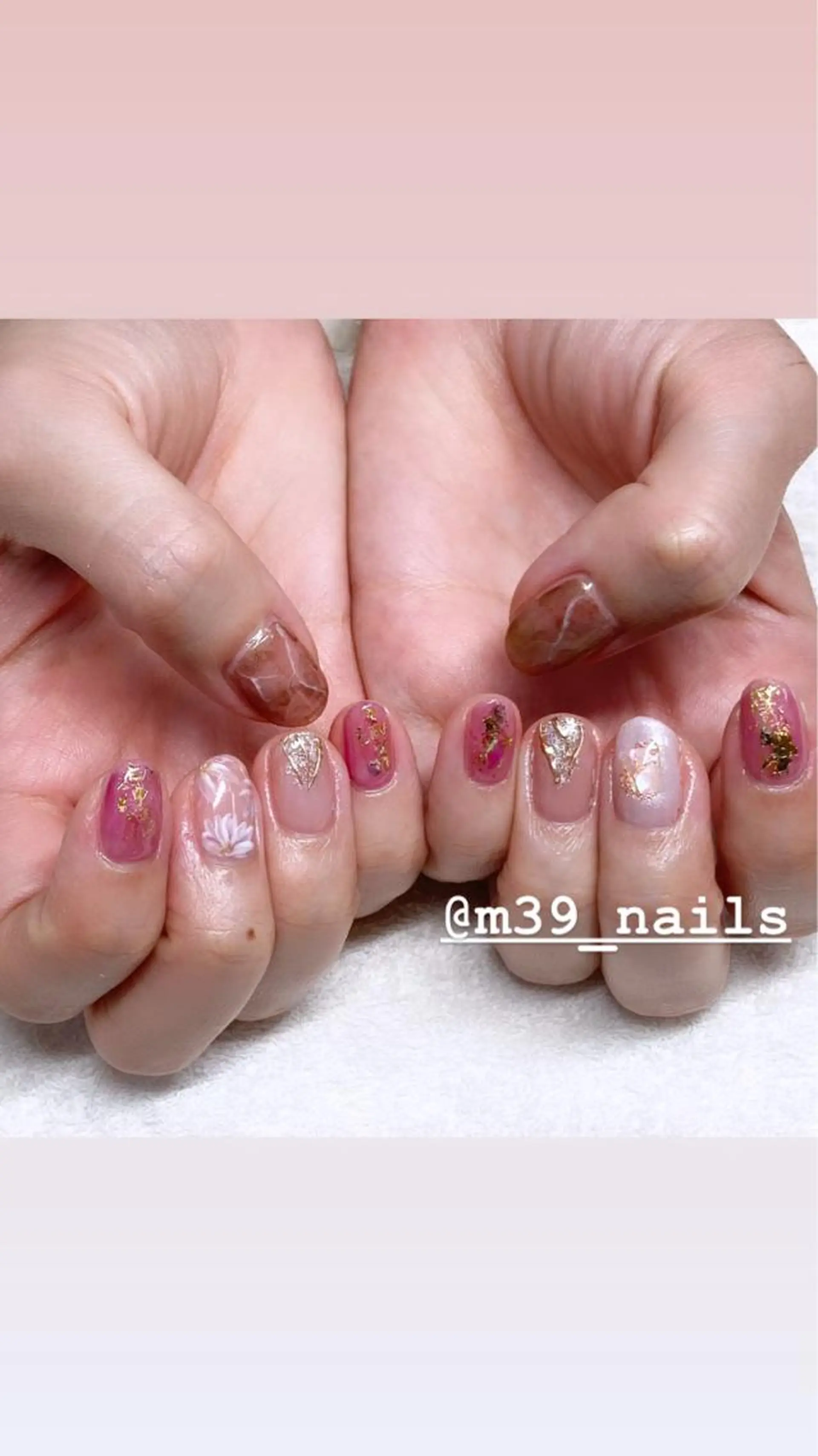 ネイル アートネイル フラワーネイル キラキラネイル ニュアンスネイル 39-nails EharaMikuのネイルデザイン