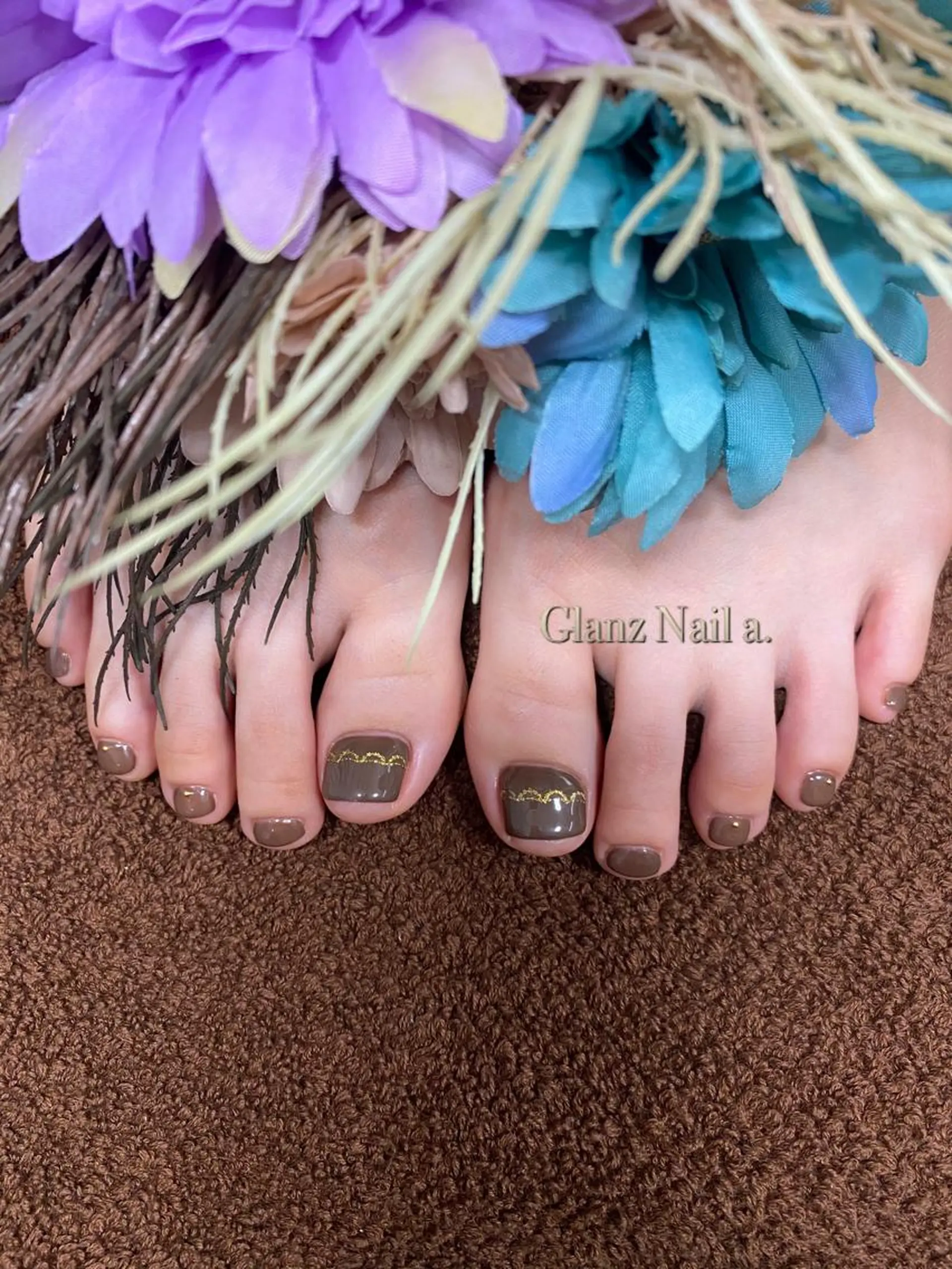 ネイル フットネイル シンプルネイル Glanz  Nail aのネイルデザイン