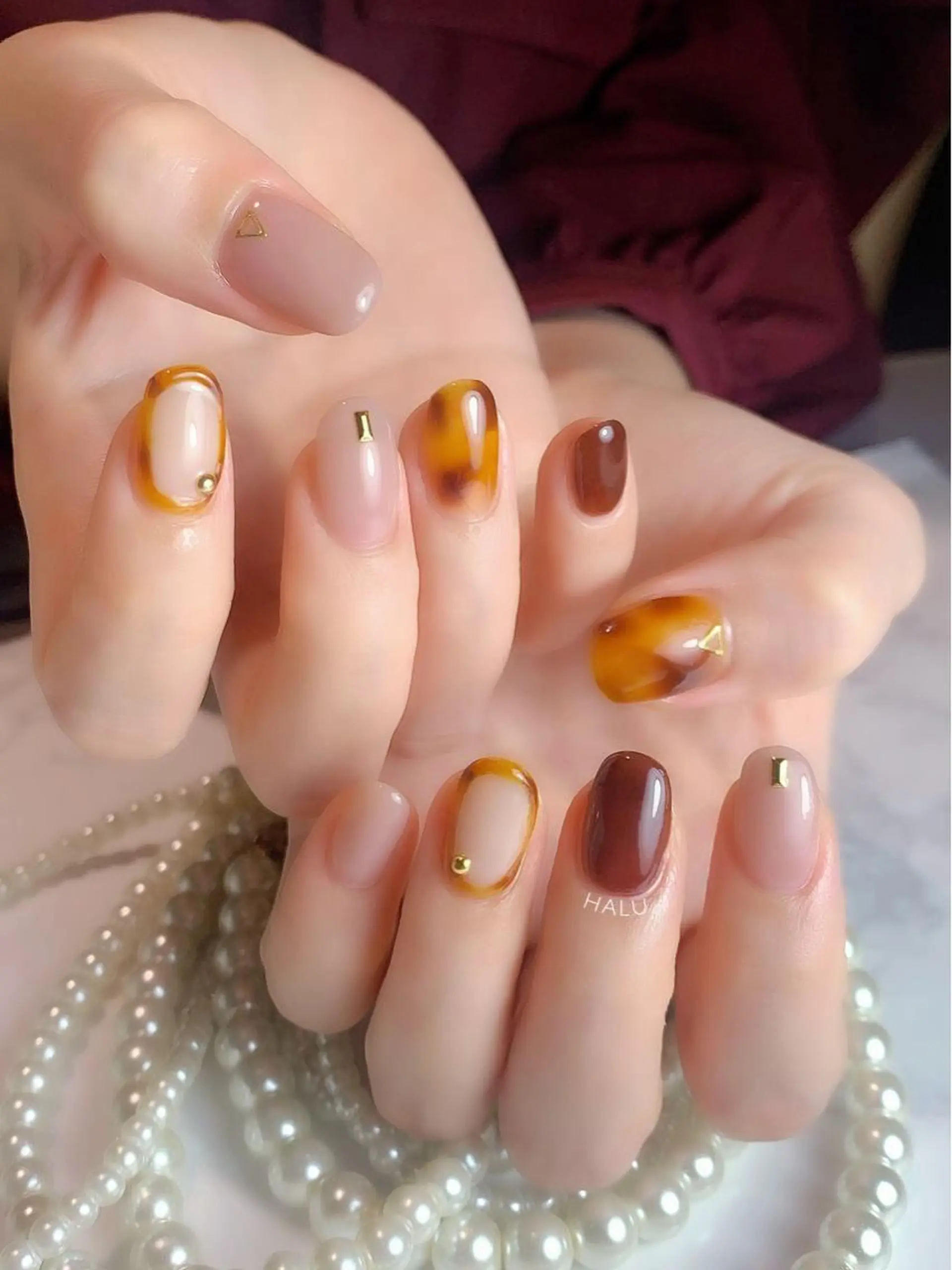 ネイル べっ甲ネイル HALU ハルのネイルデザイン