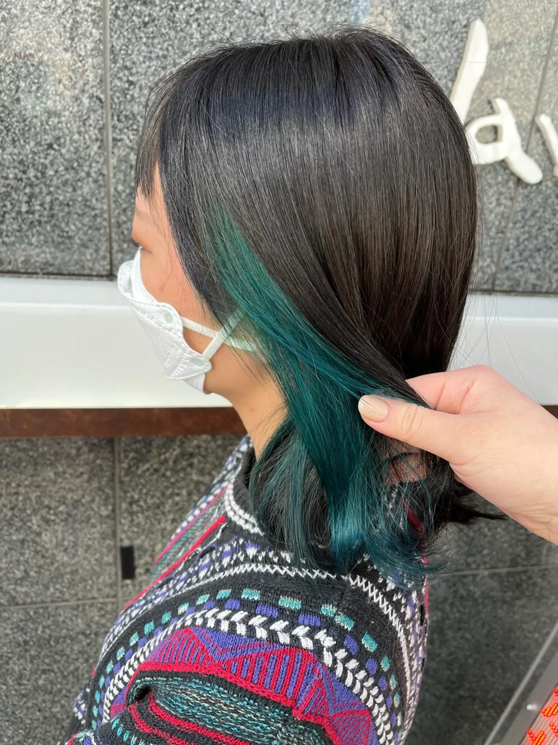 ミディアム カラー ヘアカラー トリートメント ヘアセット 韓国/インナーカラー 🍑YUI🍑のヘアスタイル