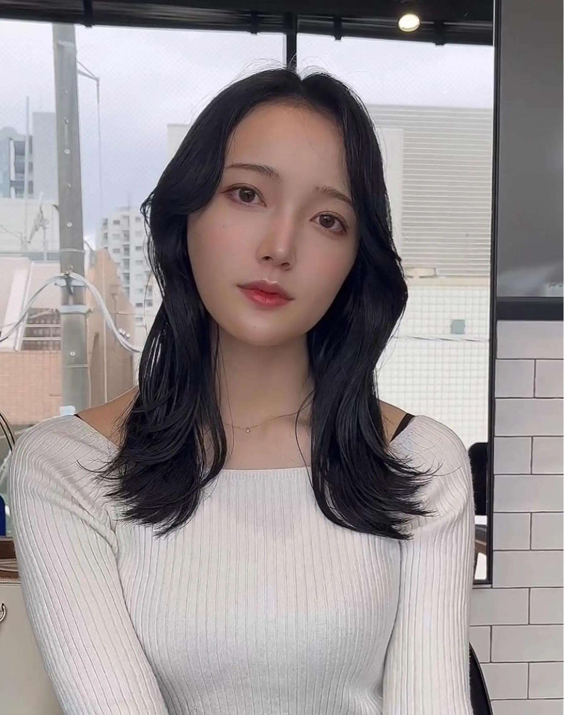 セミロング カット ヘアカラー トリートメント 🌫️大人韓国ヘア 🌫️naoyaのヘアスタイル