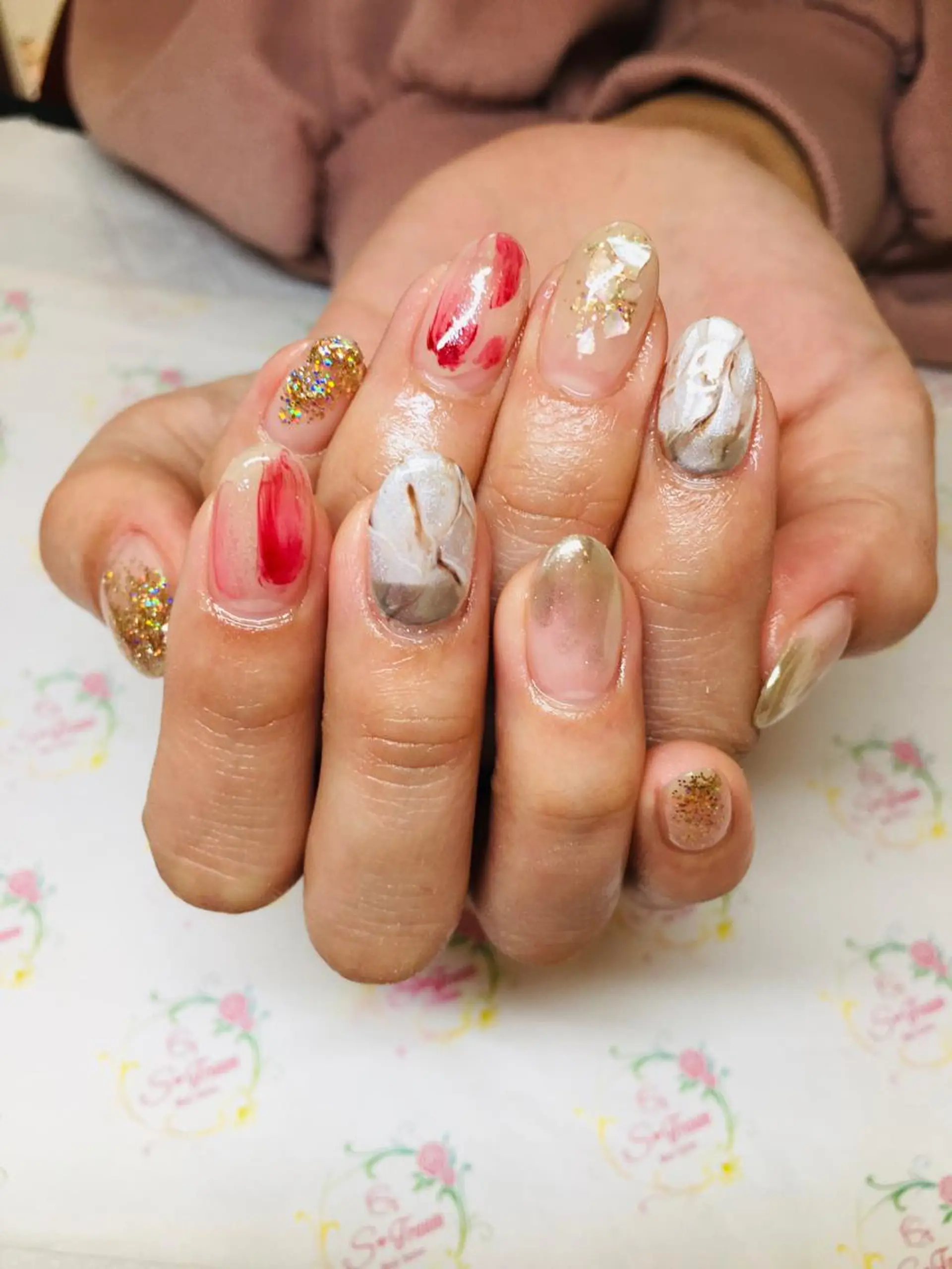 ネイル アートネイル ジェルネイル 大理石ネイル(マーブル) ニュアンスネイル Nail Salon S-Traum所属・Nail Salon S-Traumのネイルデザイン