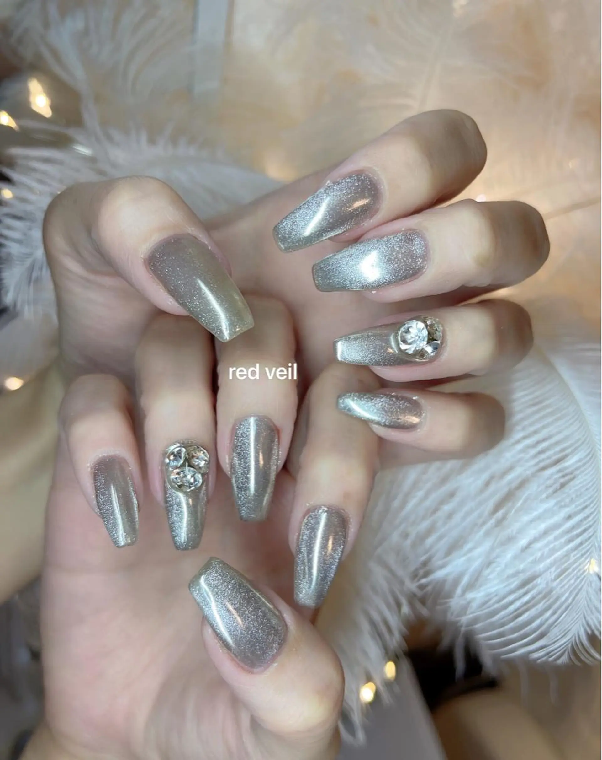 セミロング ネイル 長さ出し専門 nynaのネイルデザイン