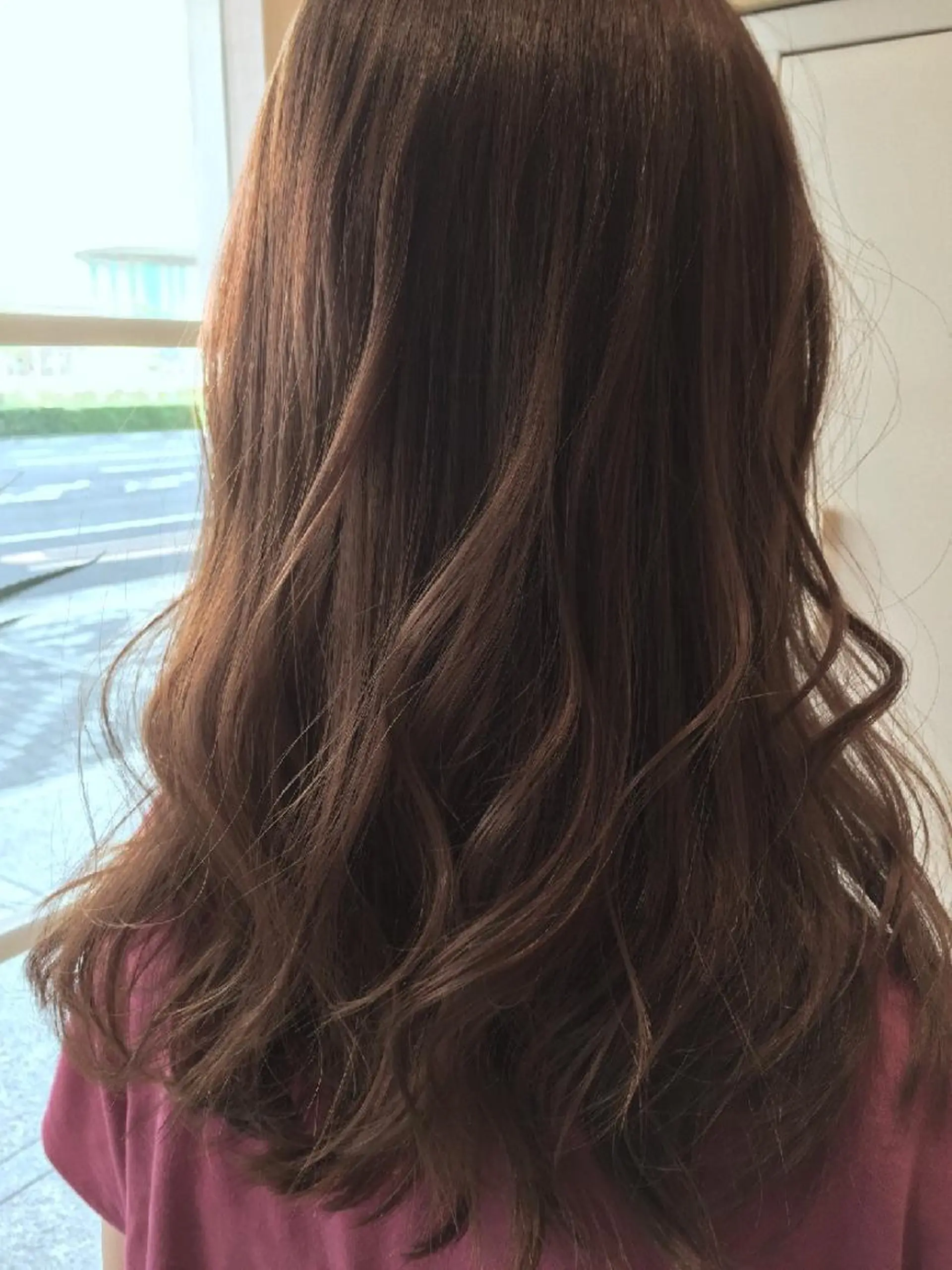 ミディアム カラー ベージュカラー ピンクカラー ピンクベージュ Hair's RooMのヘアスタイル