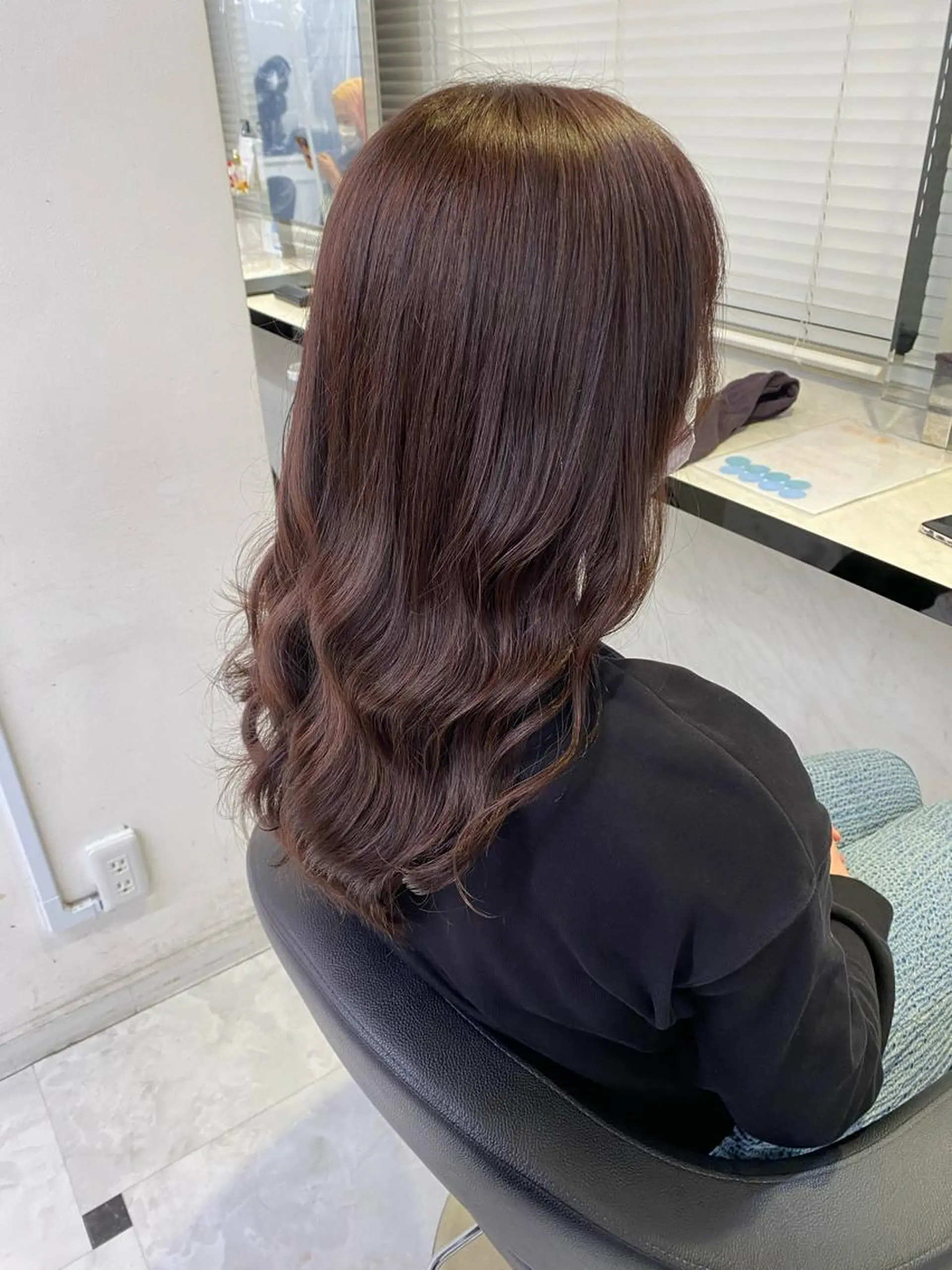 セミロング カラー ヘアアレンジ ダブルカラー 韓国ヘアKYONのヘアスタイル