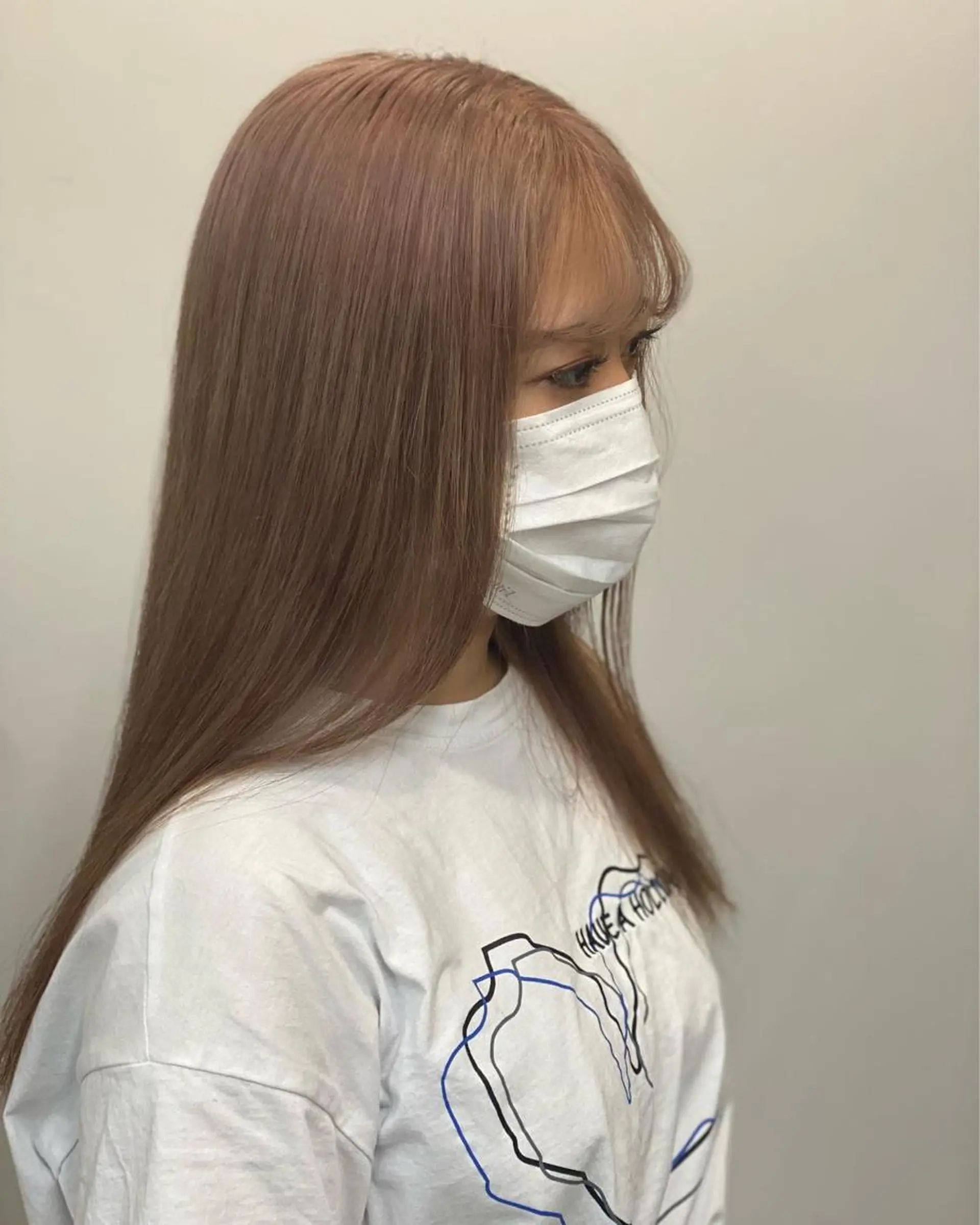 ロング カラー ブリーチ デザインカラー ハイトーンカラー 似合わせカット sunc所属・梅田l大人韓国ヘア レイヤー×艶カラーのヘアスタイル