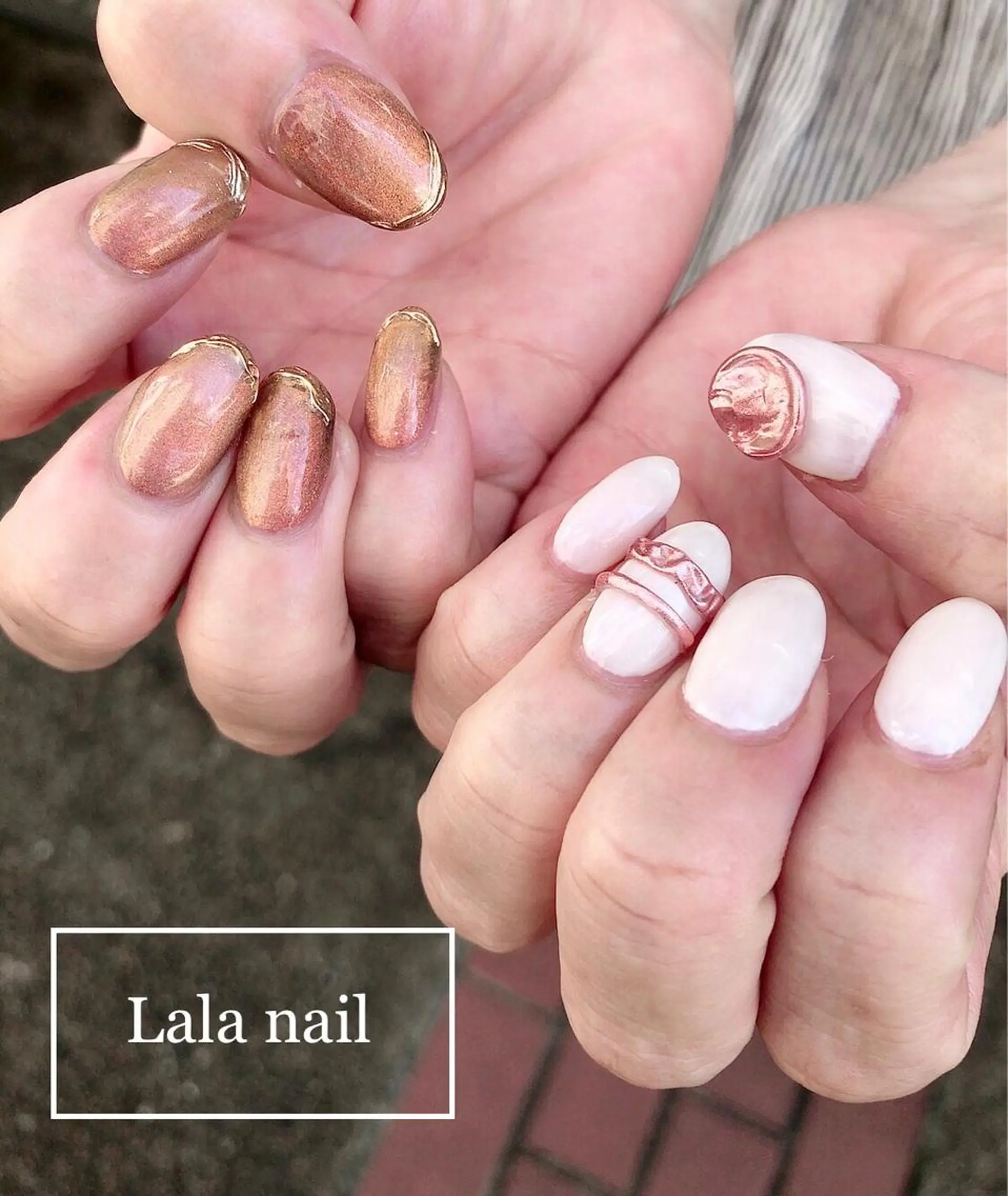 ネイル マグネットネイル ミラーネイル Lala nailのネイルデザイン